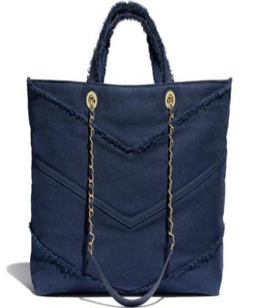 Chanel Large Blue Shopping Bag 30cm - Luxury Tote for Women, Perfect for Work, Travel & Everyday Use