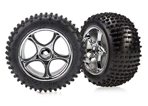 Tracer 2.2 Chrome Wheels with Alias Tires - Complete Rear Wheel Set for BMX, Skateboard & Scooter - Perfect for Street Riding, Park Tricks & Urban Commuting