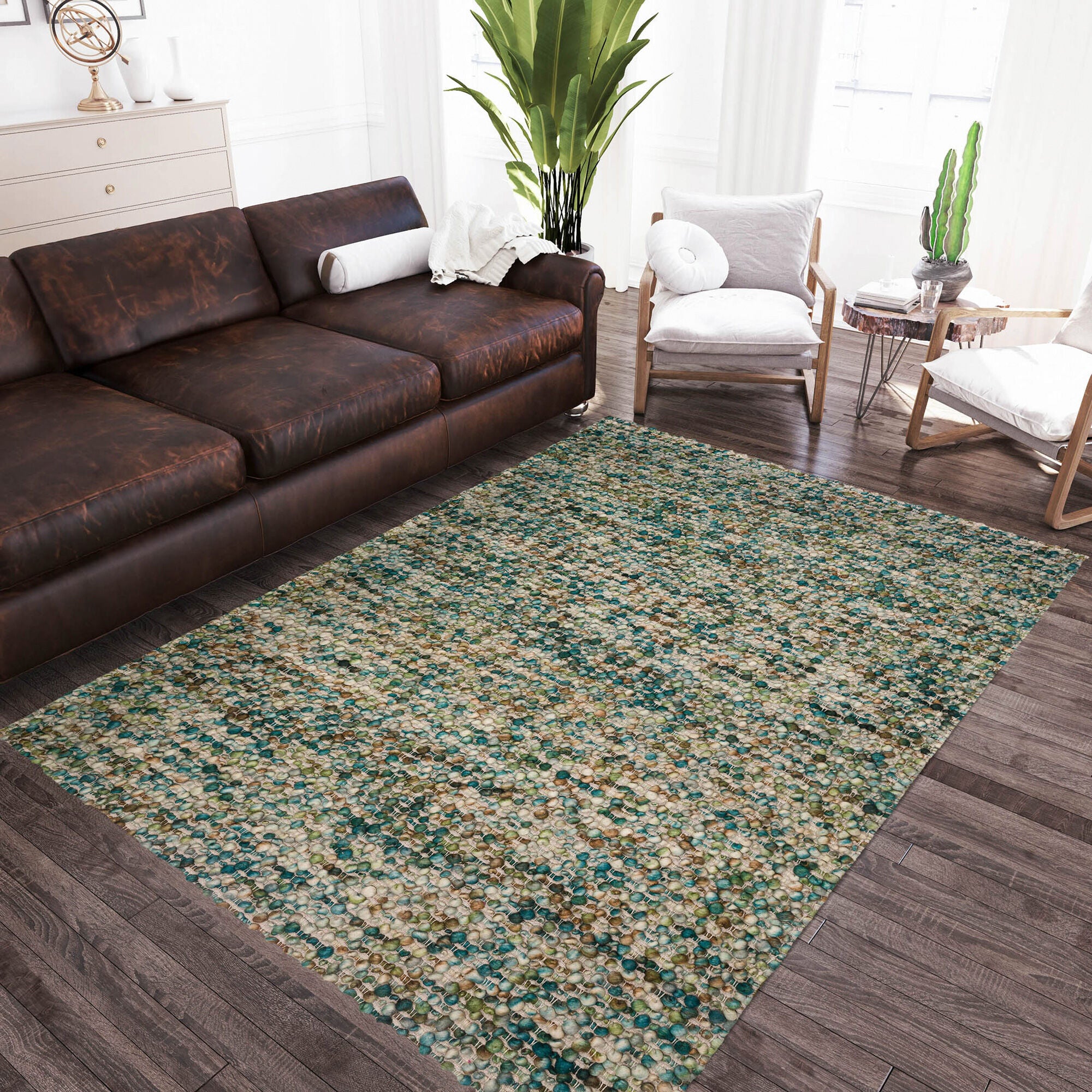 Premium Handmade Hanu Rug - Soft & Durable Wool Area Rug for Living Room, Bedroom, and Home Decor - Perfect for Cozy Spaces and Modern Interiors