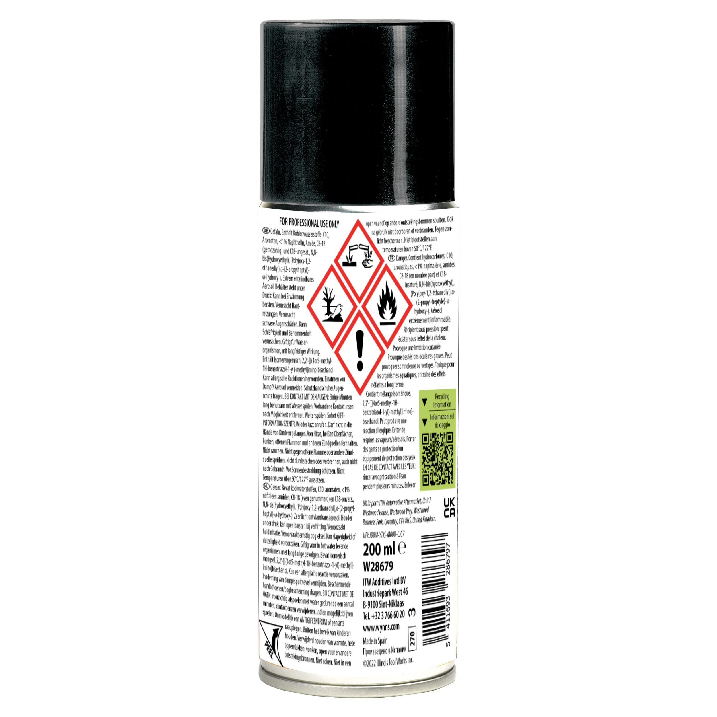 Wynn's Turbo Cleaner Spray Additive - Powerful Formula for Cleaning & Unblocking Dirty Turbochargers | Restores Performance & Fuel Efficiency | Ideal for Diesel & Gasoline Engines