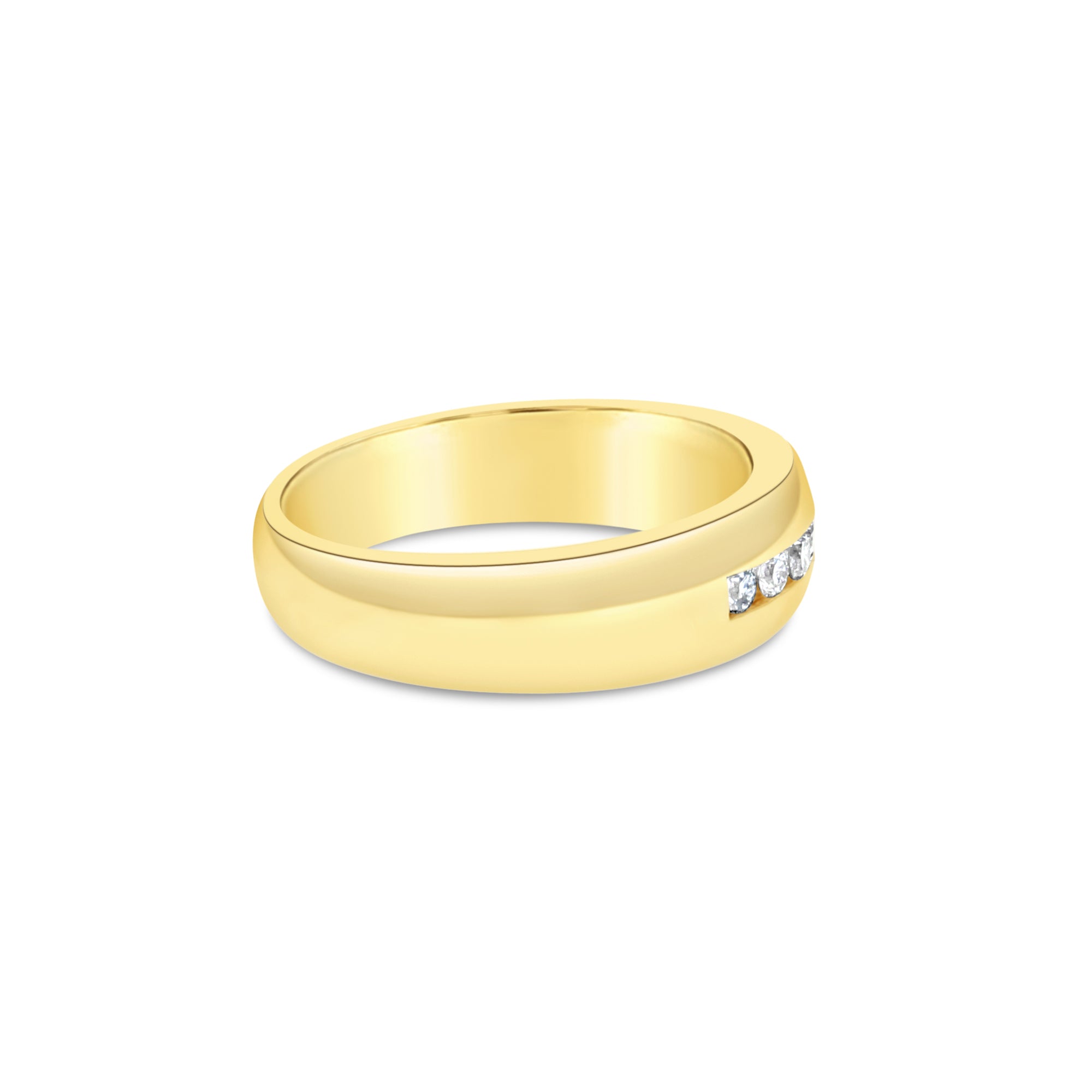 Round Channel Set Diamond Wedding Band Ring for Women - 14K White Gold Bridal Jewelry - Perfect for Engagement, Anniversary & Special Occasions