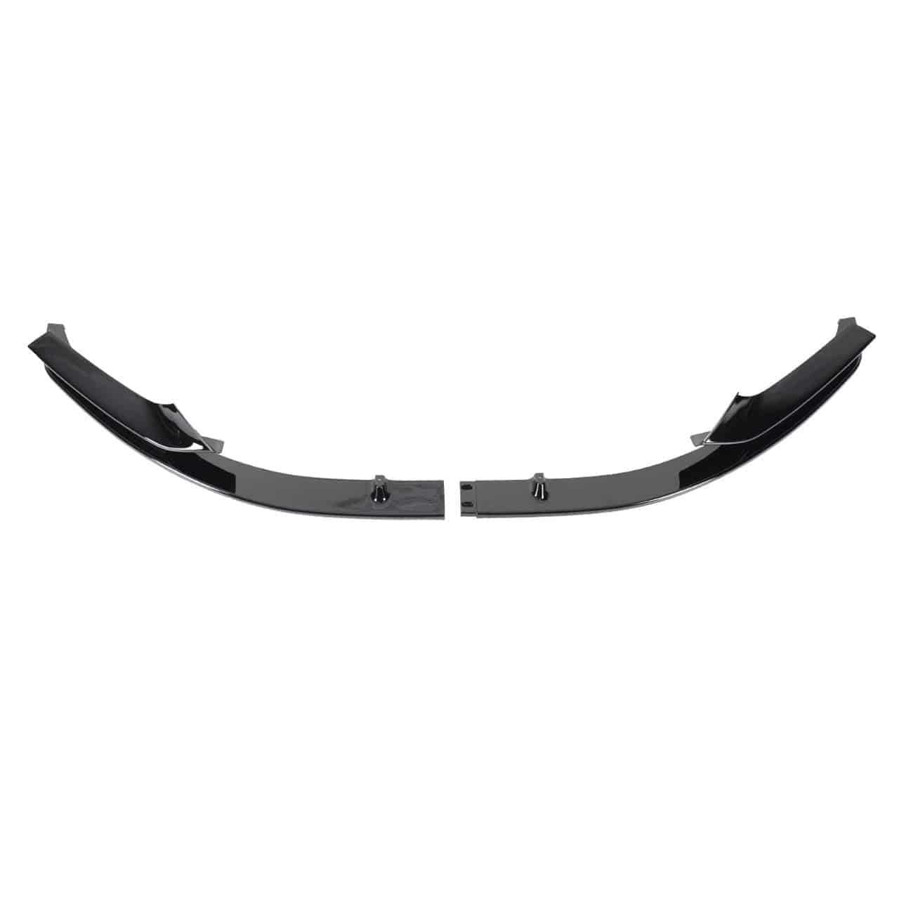 Glossy Black 2PC Front Bumper Lip Splitter Kit for 2014-2021 BMW F22/F23 2 Series - Sporty Style & Enhanced Aerodynamics - Perfect for Car Enthusiasts and Performance Upgrades