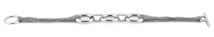 Stainless Steel Big Link Chain Bracelet for Women - Trendy Chunky Cuff Bangle Jewelry - Perfect for Casual Wear, Parties & Gifts