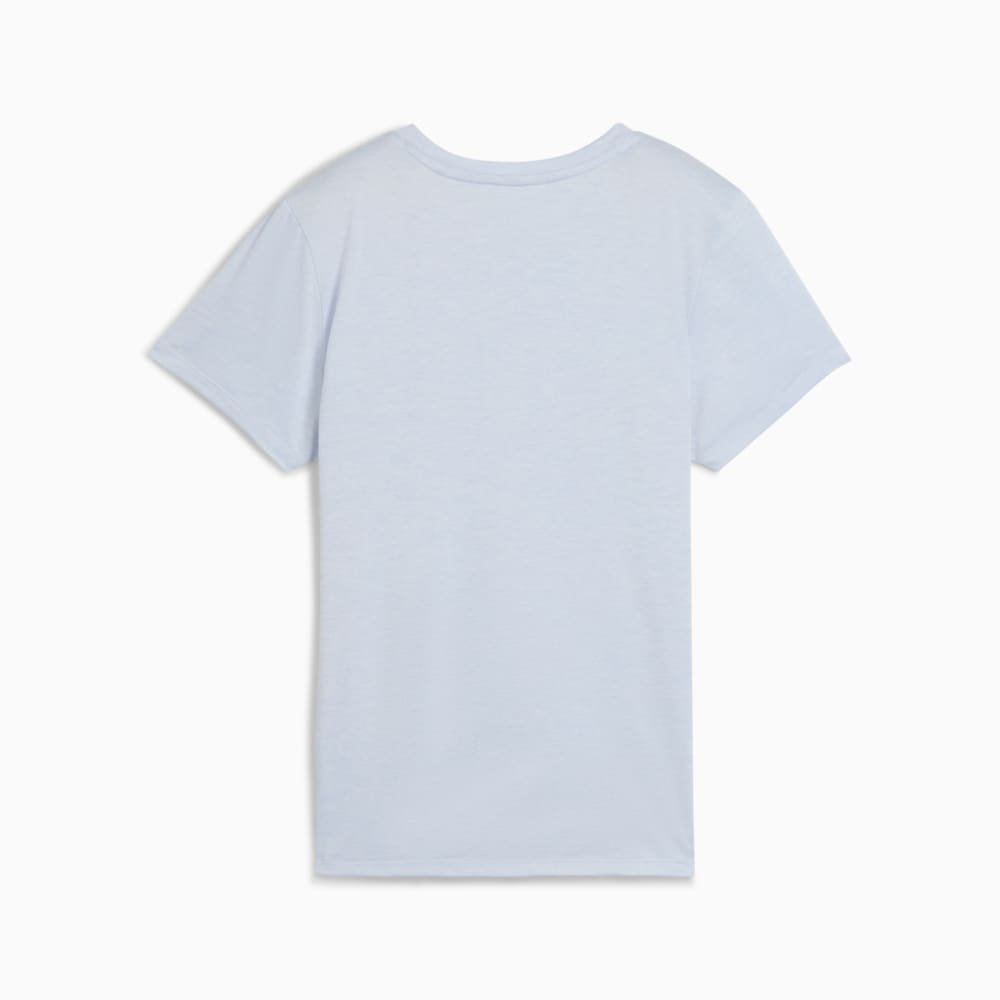 PUMA Women's Essentials Logo Blue T-Shirt - Soft Cotton Casual Tee for Everyday Wear, Gym & Street Style