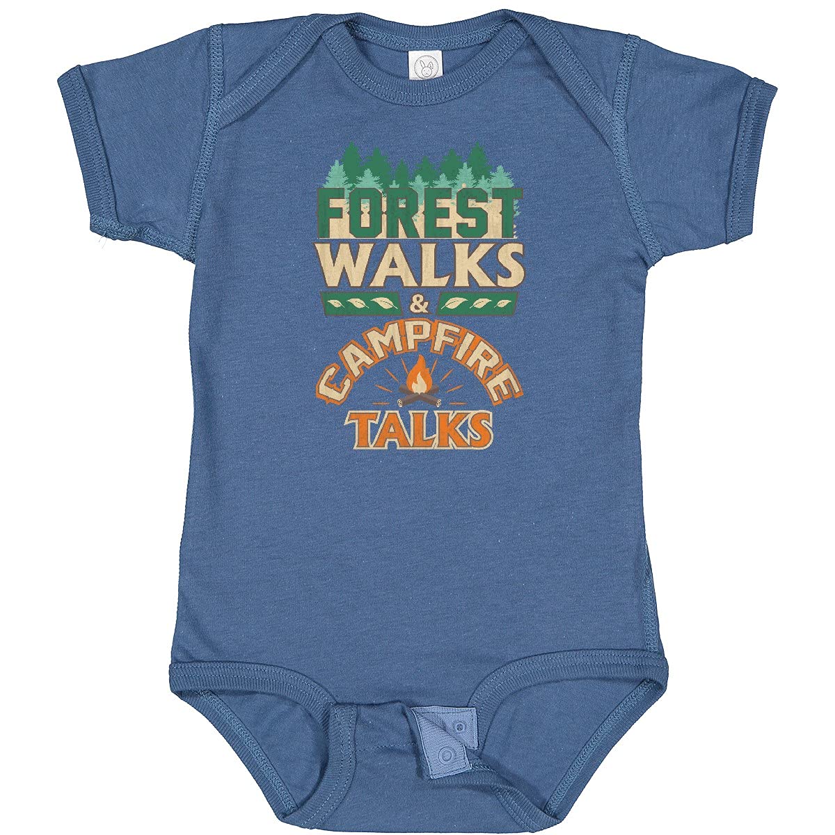 Inktastic Camping Backpacking Hiking Campfire Talks Baby Bodysuit - Soft Cotton Infant Onesie for Outdoor Adventures, Family Camping Trips & Nature Lovers