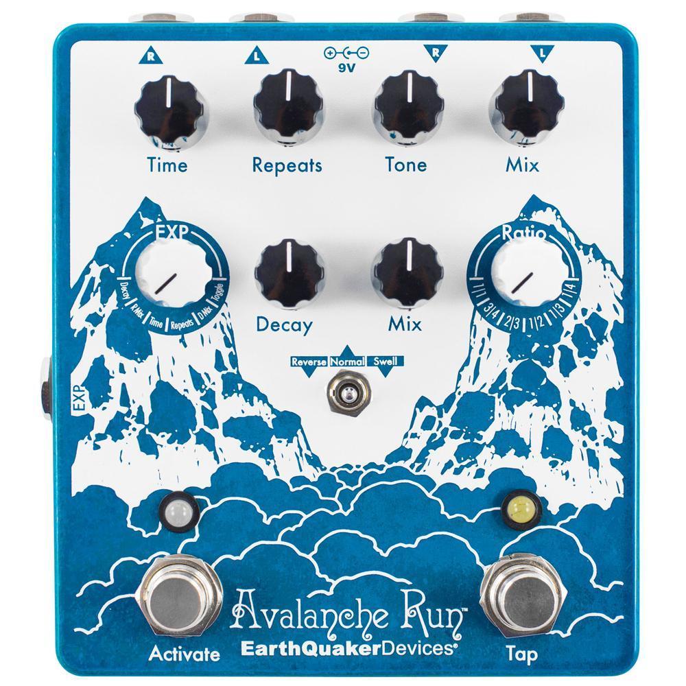 Earthquaker Devices Avalanche Run V2 Stereo Delay & Reverb Pedal with Tap Tempo - Perfect for Guitarists, Musicians & Live Performances