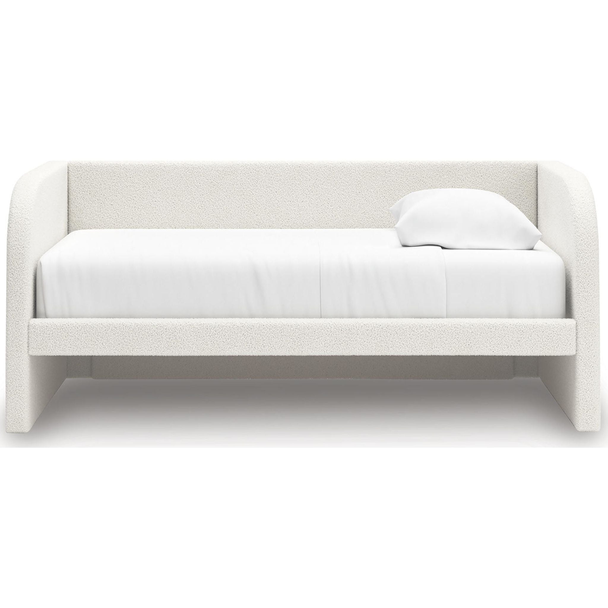 Arloster Daybed in Tan/White - Modern Sofa Bed for Living Room, Guest Room & Small Spaces