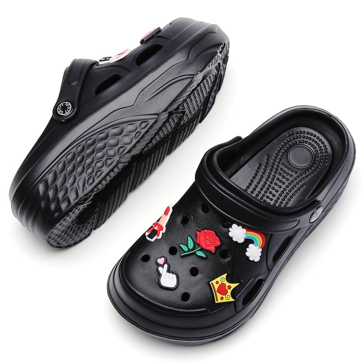 Meidiastra Women's Platform Clogs - Slip-On Slide Wedge Sandals with Arch Support | Comfortable House Slippers & Outdoor Summer Shoes for Women