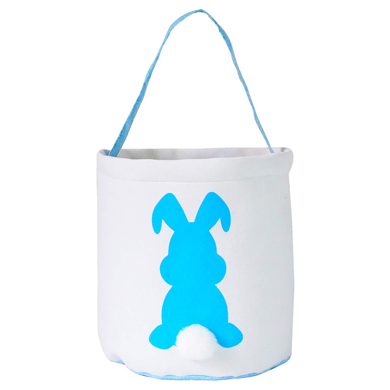 Easter Bunny Printed Canvas Gift Bag - Reusable Holiday Basket for Eggs, Candy & Treats - Perfect for Easter Egg Hunts, Party Favors & Spring Celebrations