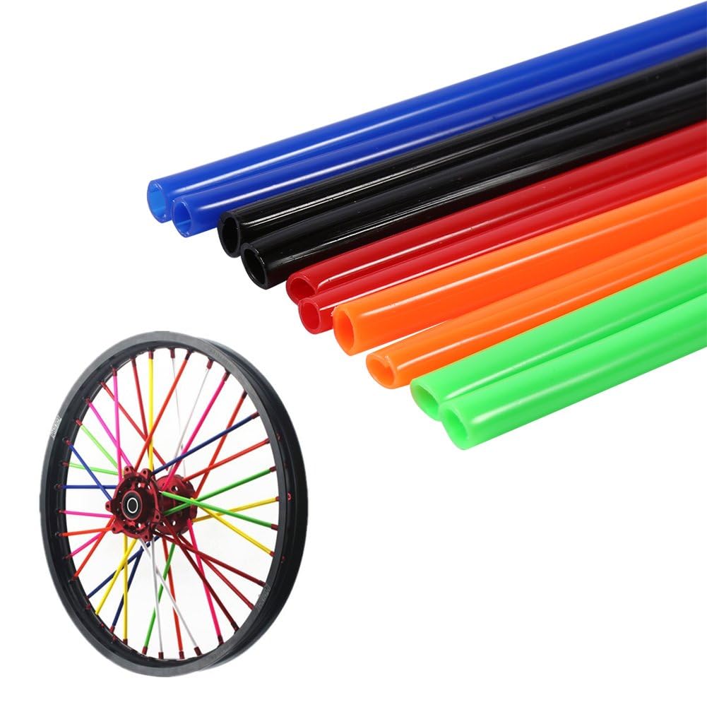 Universal Bike Spoke Covers - 72 Pcs Black Powersports Wheel Trim Wraps for Dirt Bikes, Motorcycles, Bicycles & Wheelchairs | Durable Spoke Protectors & Decorative Accents for Motocross, BMX & Off-Road Riding