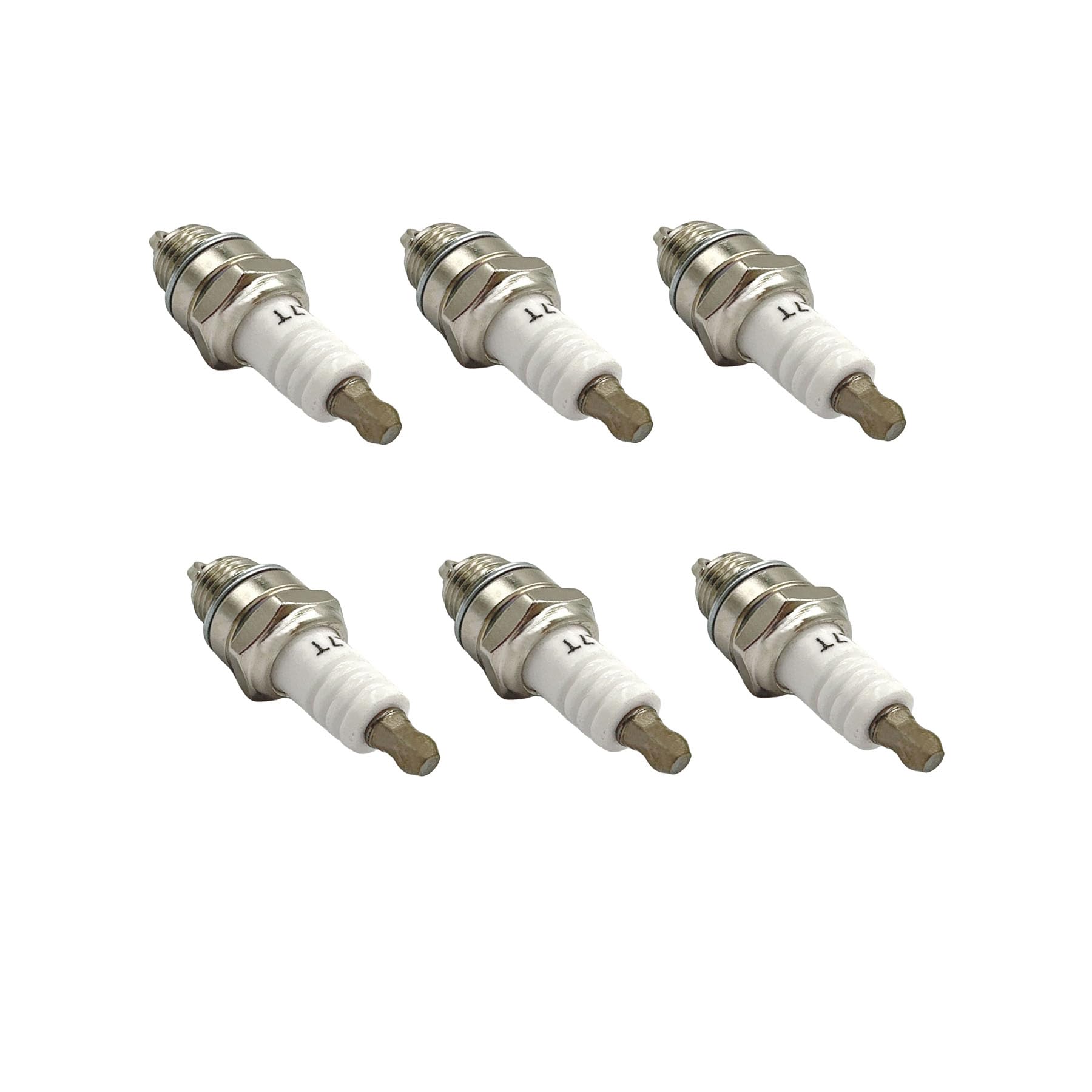6pcs L7T Spark Plug - Compatible with NGK BPM7A CJ8 RCJ6Y RCJ7Y - Replacement for 2-Stroke Small Engines - Fits Echo, Husqvarna, Stihl, Kawasaki - Perfect for Blowers, Trimmers, Brushcutters, Chainsaws & Lawnmowers - Ideal for Outdoor Power Equipment Maintenance & Small Engine Repair