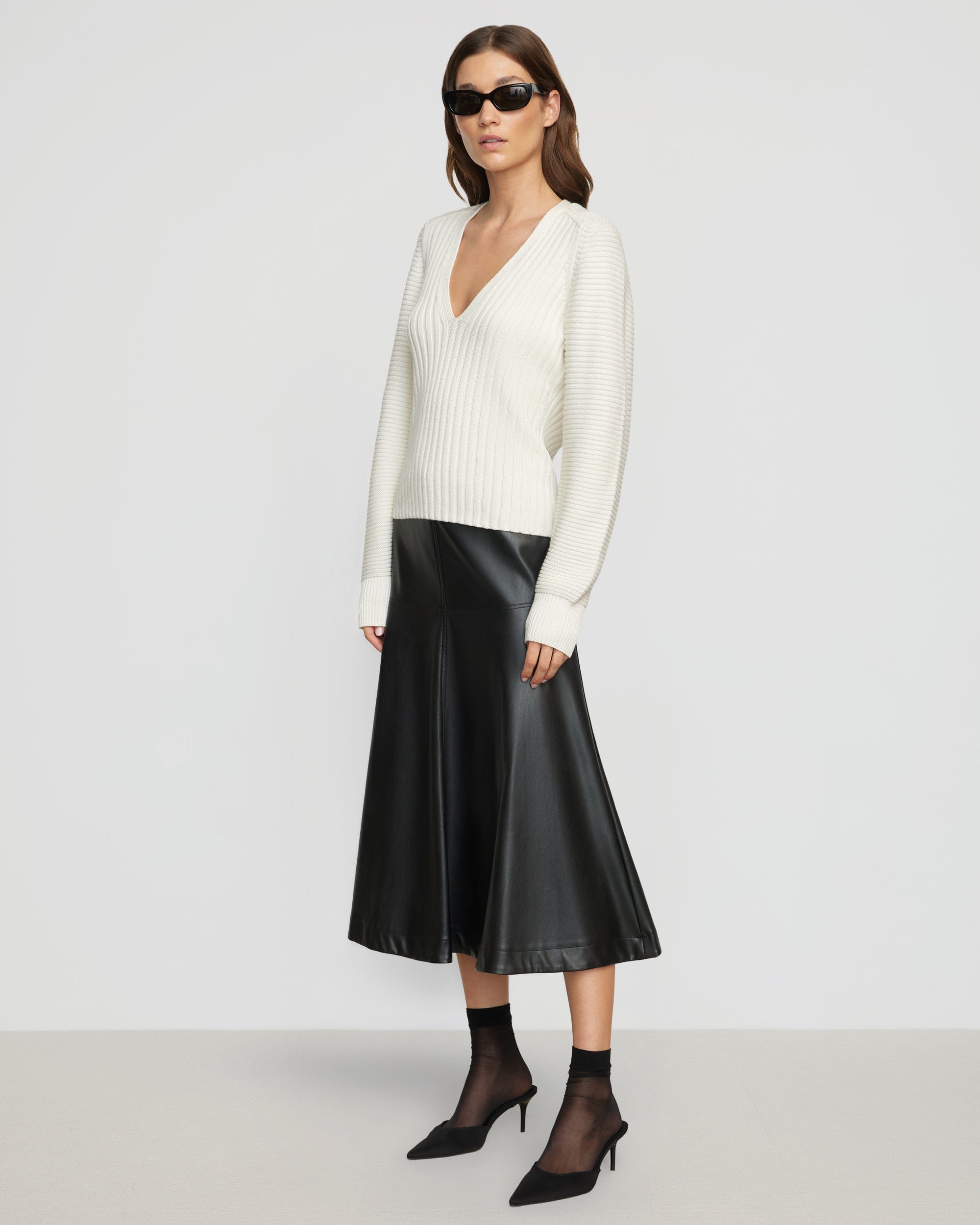 Harley Vegan Leather A-Line Skirt for Women - Stylish & Cruelty-Free Fashion Skirt for Casual Wear, Office & Night Out