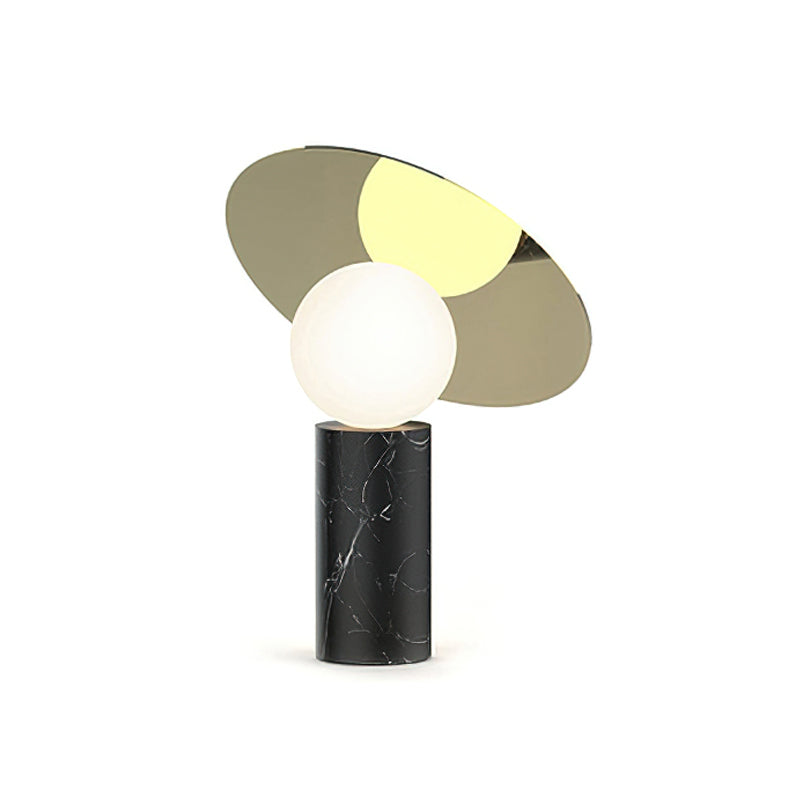 Bola Disc Table Lamp - Modern LED Nightstand Light for Bedroom, Living Room, Office | Dimmable Touch Control, Warm White Light, USB Charging Port