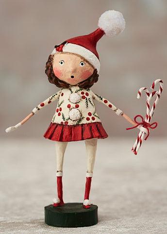Lori Mitchell Holiday Figurine - Candie's Canes Christmas Decoration for Tree, Mantel & Festive Home Decor | Collectible Santa Claus Ornament