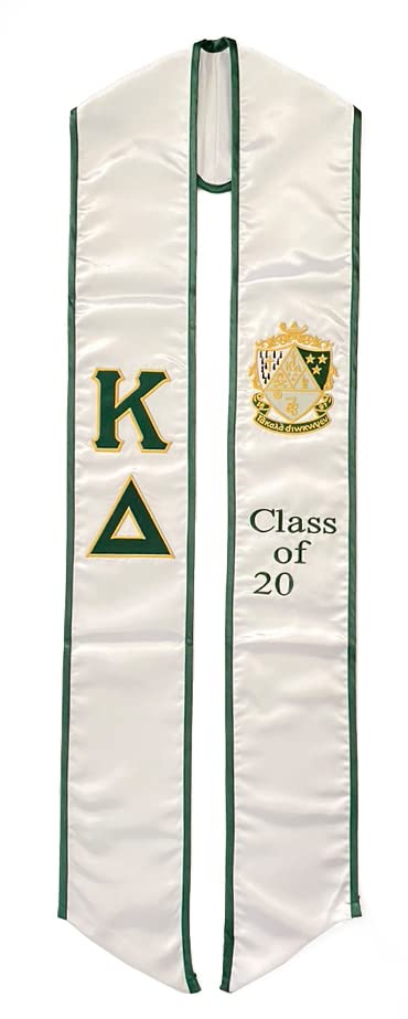 Kappa Delta Graduation Sash Stole - Sorority Greek Letter Stole for Graduation Ceremony - Perfect for College Graduates, Commencement Photos & Sisterhood Celebrations