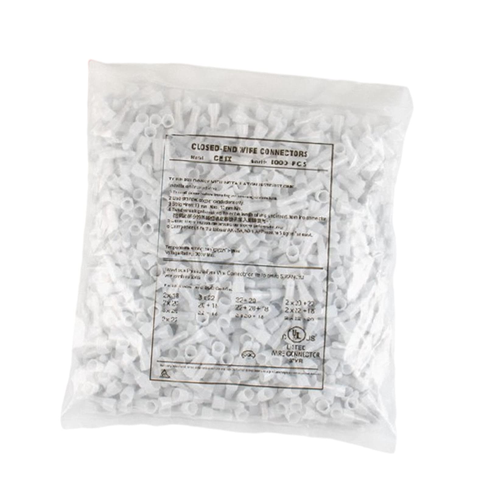 TOOYFUL 1000Pcs Nylon Crimp Connectors Kit - 3 Sizes for Truck Stereo & Electrical Wiring