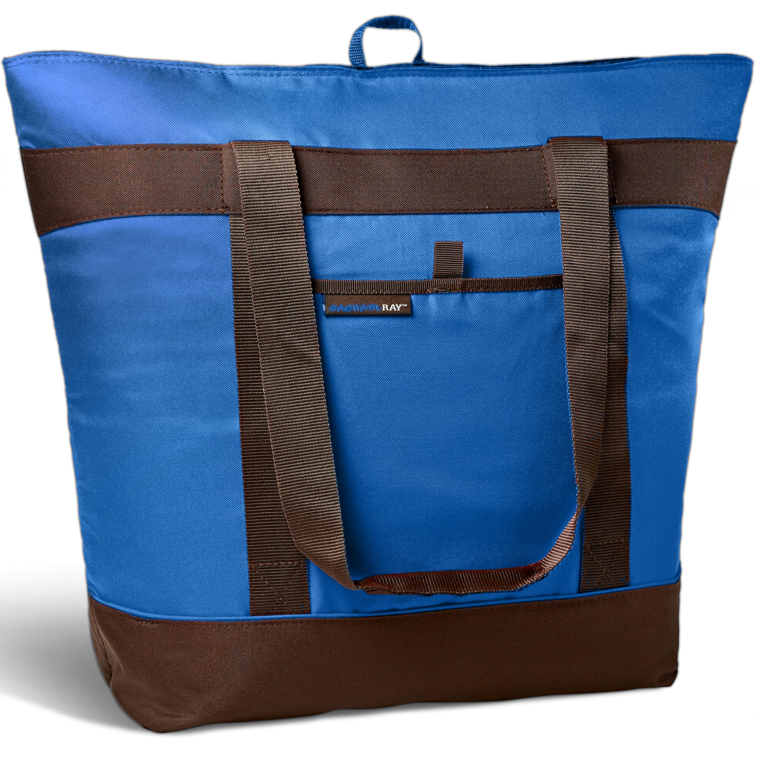 Rachael Ray Jumbo Insulated Cooler Tote Bag - Leakproof Foldable Thermal Grocery Bag for Hot & Cold Food - Perfect for Picnics, Beach Trips, Camping & Travel