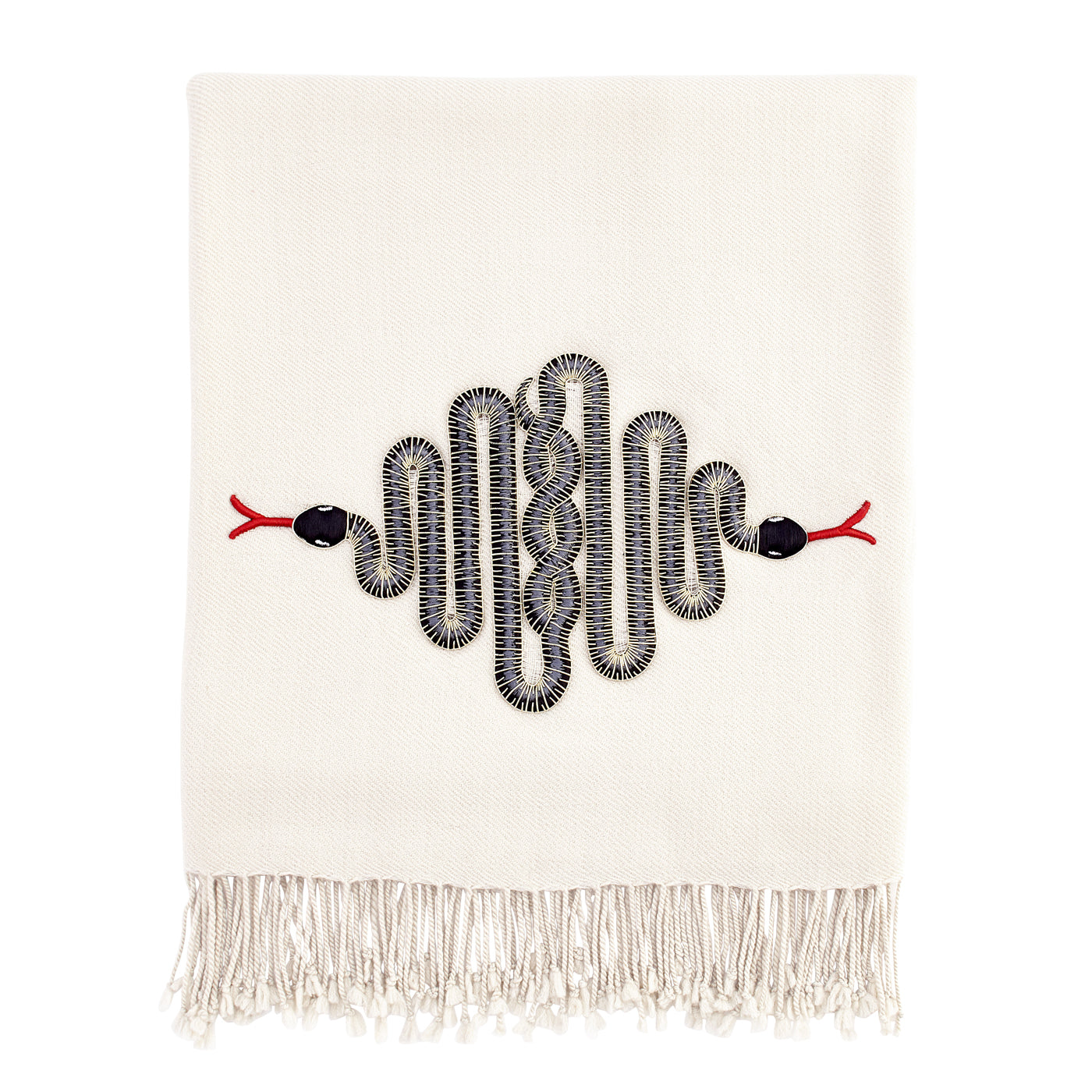 Snake Embellished Throw Blanket - Soft Cozy Decorative Couch Throw for Living Room, Bedroom, and Dorm - Perfect for Sofa, Bed, or Gift