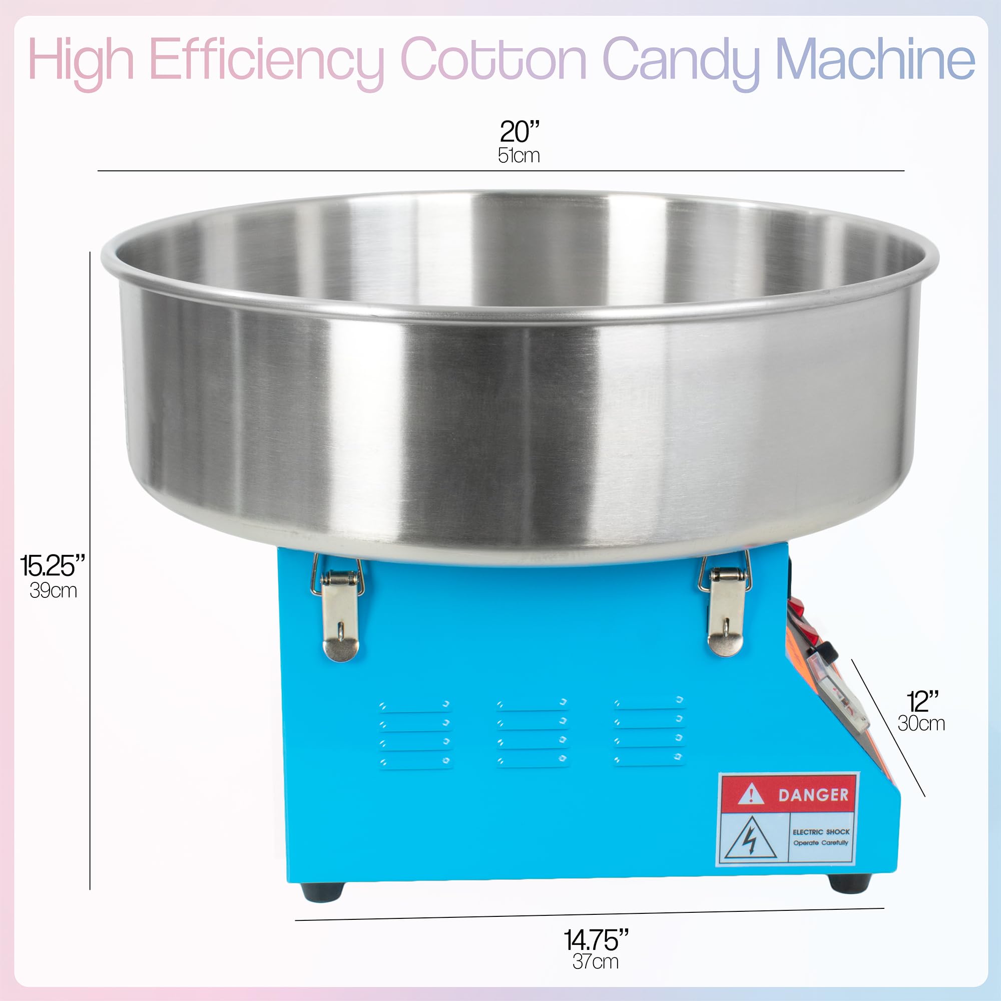 VIVO Blue 1030W Commercial Cotton Candy Machine with 20