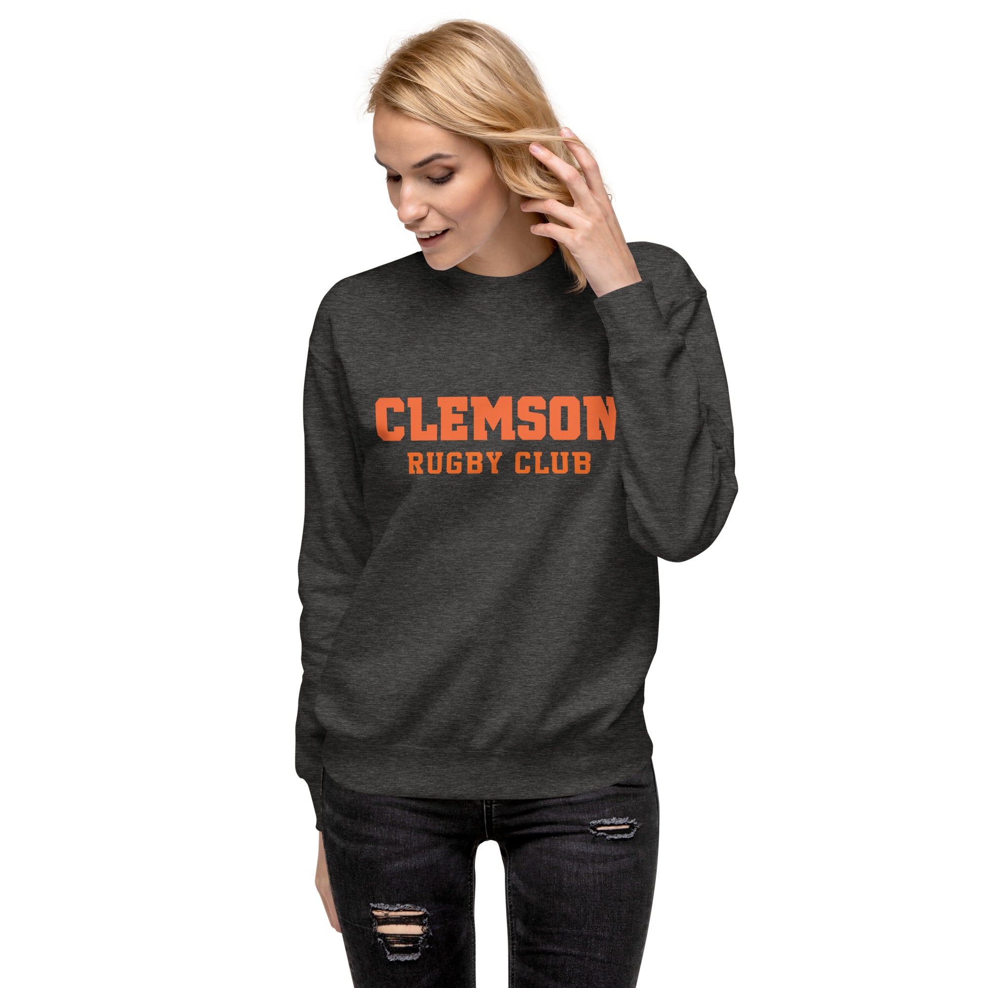 Clemson Rugby Club Premium Sweatshirt - Comfortable & Stylish Pullover for Fans & Players - Perfect for Game Day, Tailgating & Campus Wear