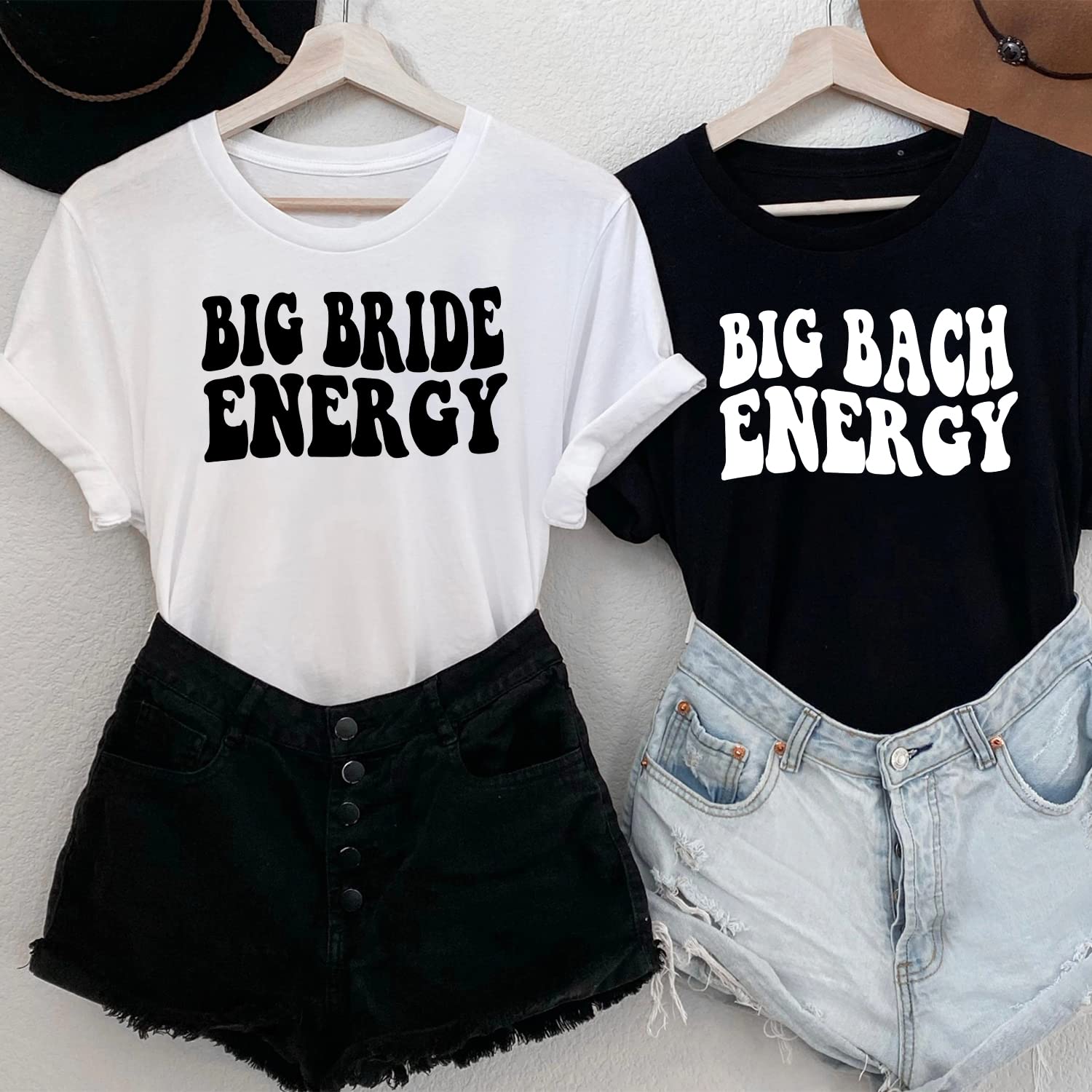 Big Bride Energy T-Shirt | Funny Bachelorette Party Shirt | Retro Bridal Shirt for Bachelorette Parties & Wedding Events | Perfect for Bridal Showers, Girls Trips & Pre-Wedding Celebrations
