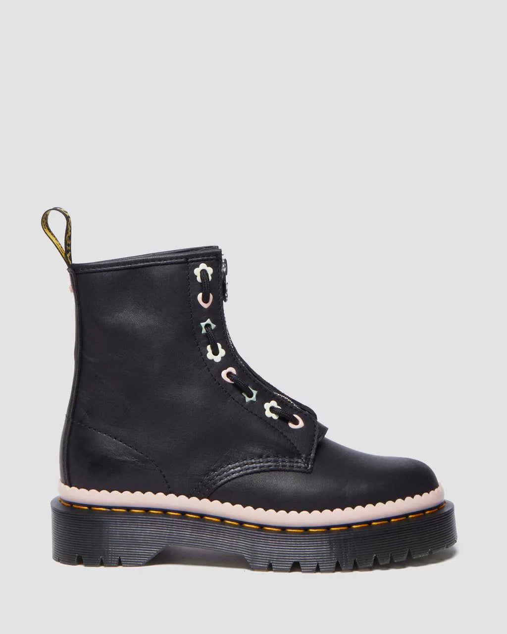 Dr. Martens 1460 Pascal Bex Front Zip Leather Boots - Women's Ankle Booties for Punk & Streetwear Fashion | Perfect for Concerts, Night Out & Everyday Wear