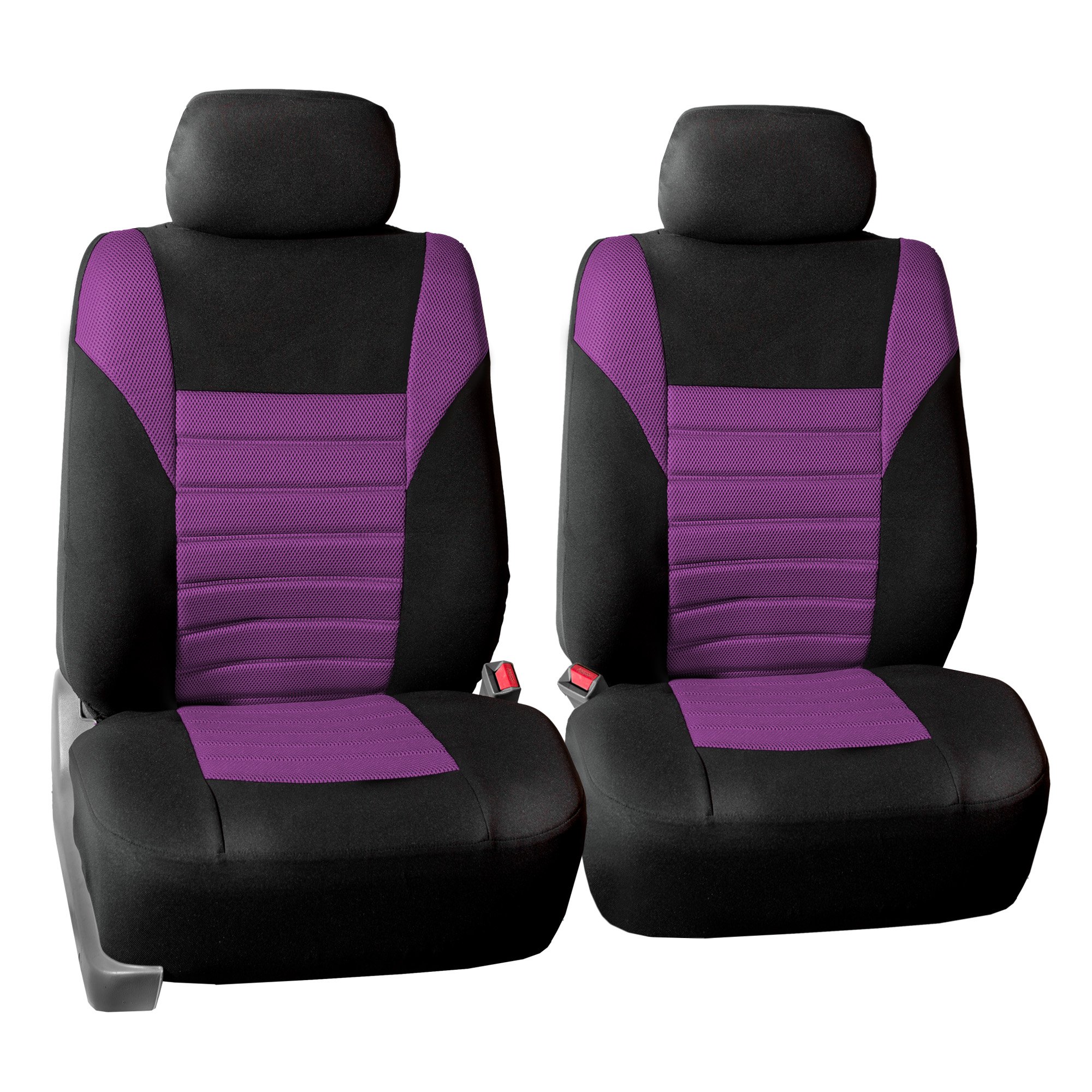 TLH 3D Air Mesh Car Seat Covers - Front, Purple, Airbag Safe | Universal Fit for Cars, Trucks & SUVs | Comfort & Style