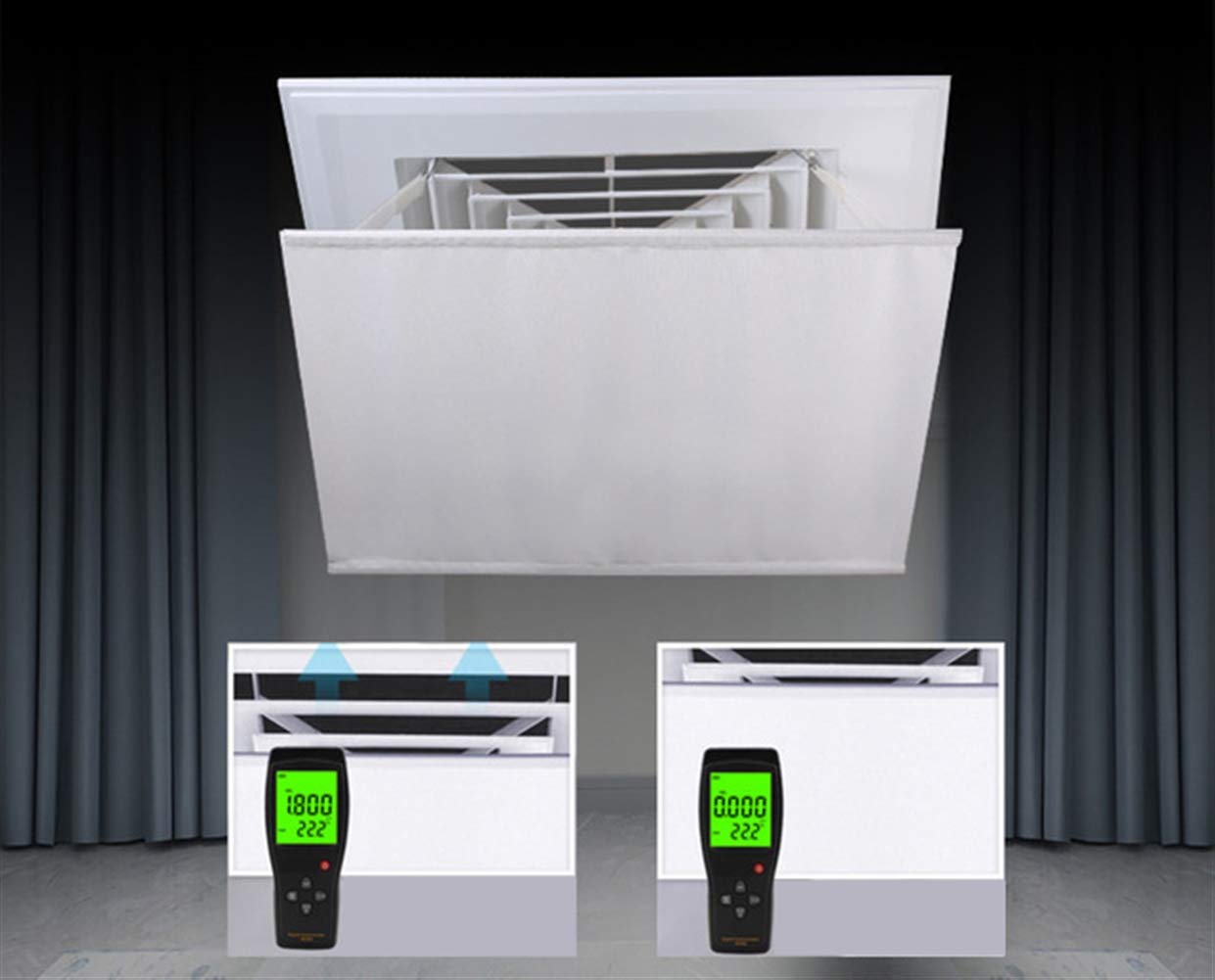 Liveinu Adjustable Reusable Canvas Air Deflector - 11.7