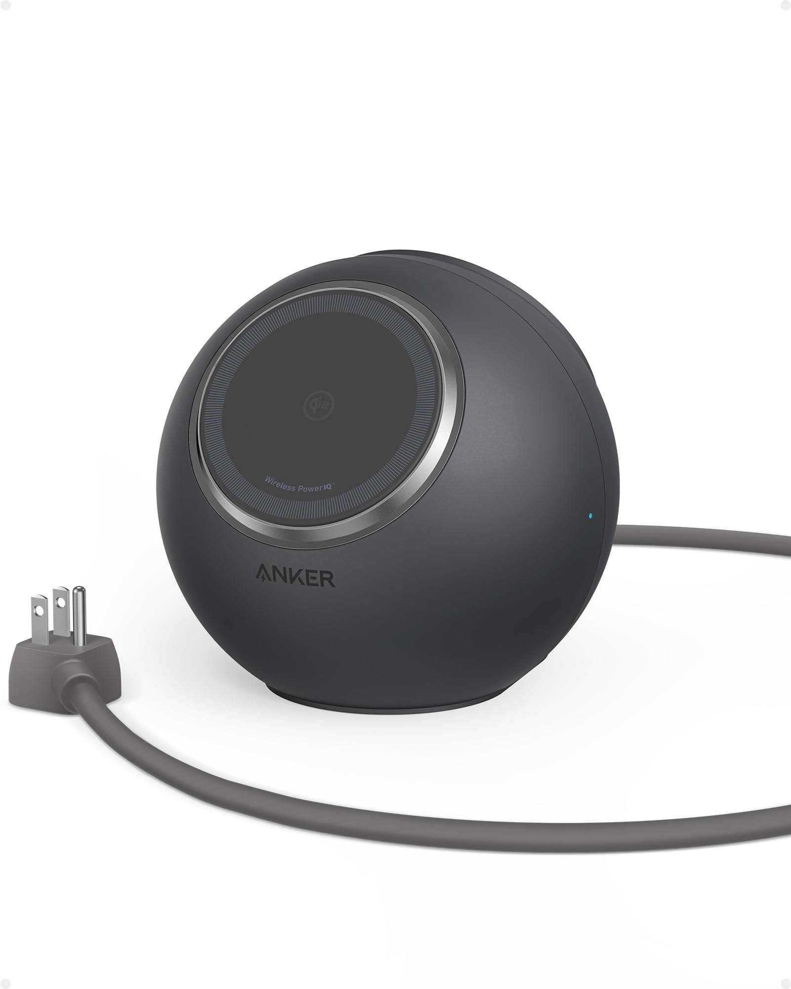 Anker MagGo Magnetic Charging Station - Qi2 Certified 15W Ultra-Fast MagSafe Wireless Charger for iPhone 15/14/13/12 | 8-in-1 Power Strip with 3 AC Outlets & 4 USB Ports | Desktop Charger for MacBook, iPad, AirPods | Perfect for Home, Office & Travel Use