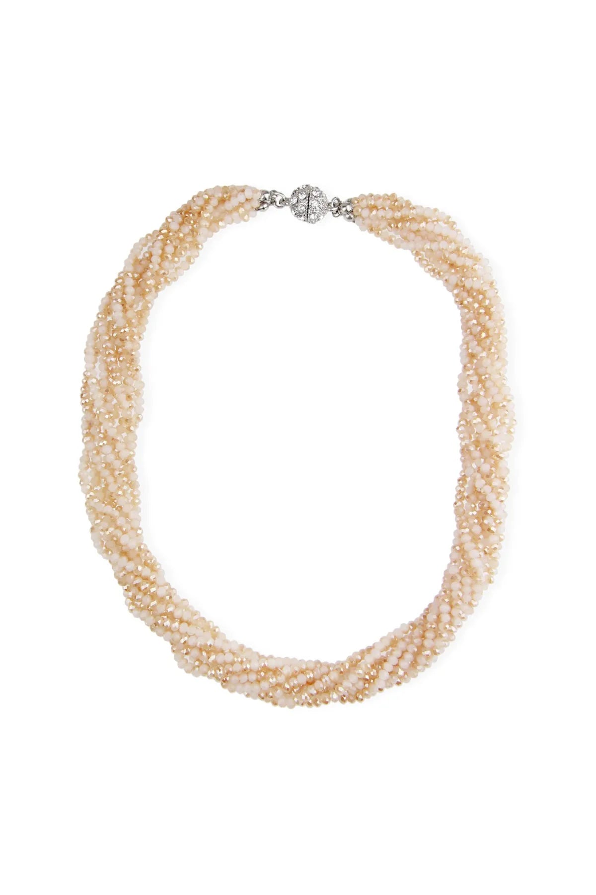 Multi Strand Taupe Bead Short Necklace for Women - Elegant Layered Beaded Choker - Perfect for Casual Wear, Date Night & Special Occasions