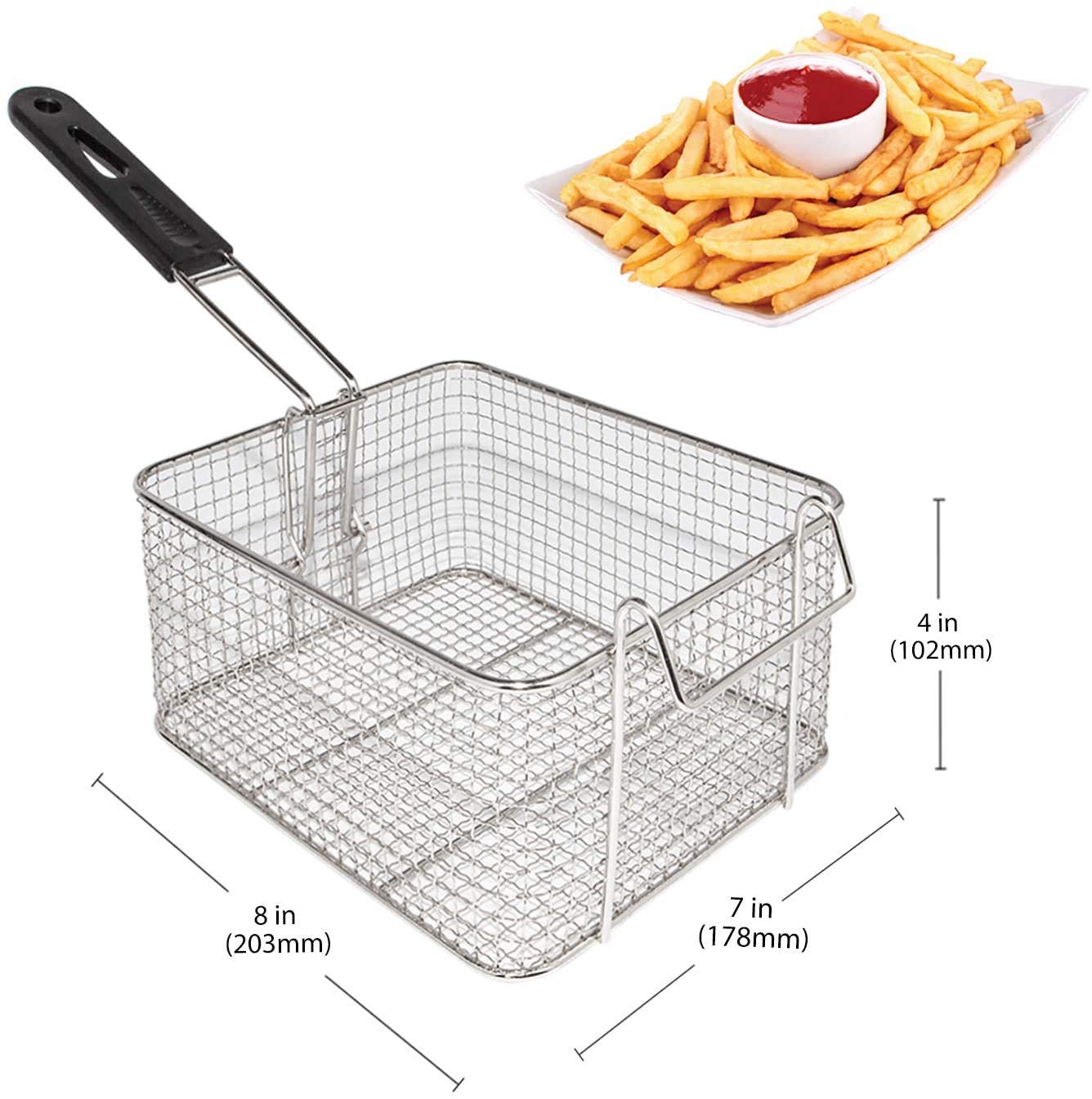 ALDKitchen Electric Deep Fryer - Stainless Steel Dual Basket (1 & 2 Baskets) for Home & Restaurant Use | Perfect for French Fries, Chicken Wings & More