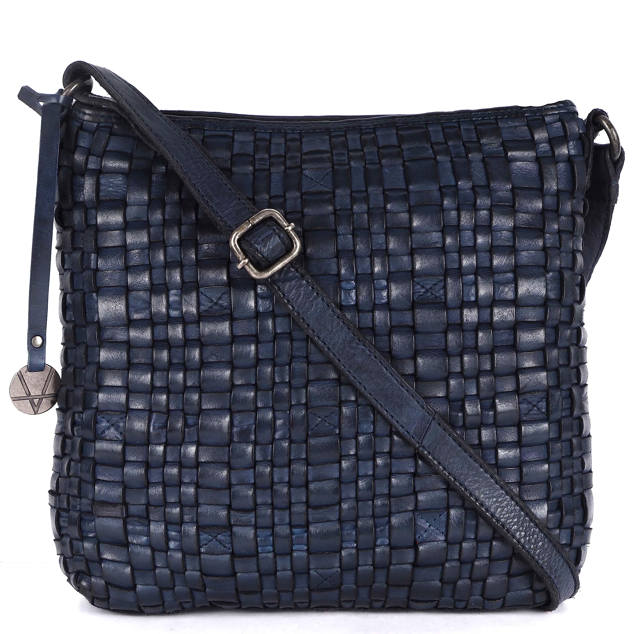 Genuine Leather Crossbody Bag for Women - Adjustable Strap Trendy Casual Purse for Office, Travel & Everyday Use | Stylish Shoulder Sling Bag