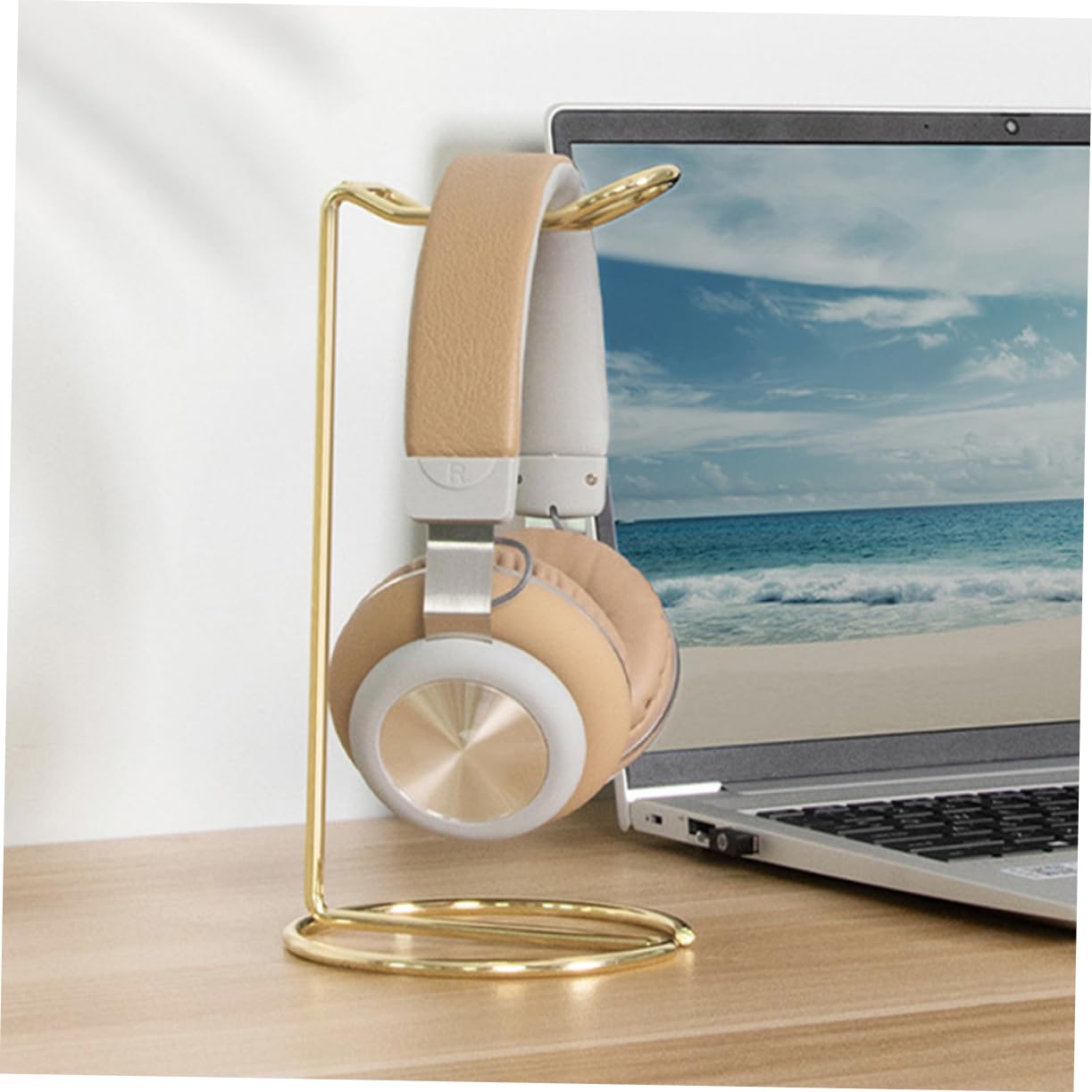 KOMBIUDA Heavy Duty Metal Headphone Stand - Dual Hook Desk Organizer for Gaming Headphones & Accessories | Perfect for Gamers, Streamers & Office Workspaces