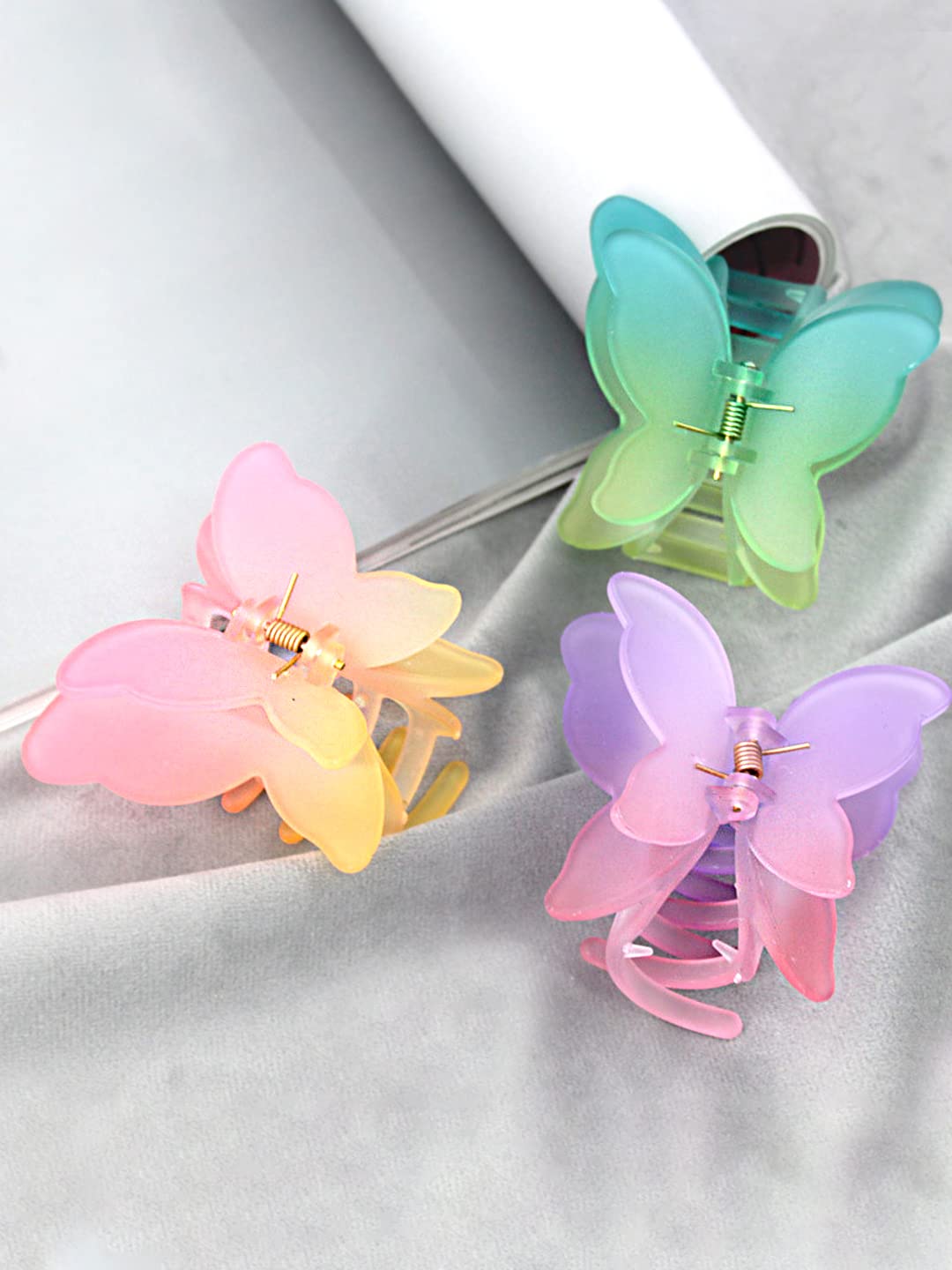 Vibrant Yellow Chime Claw Clips - Colorful Hair Clutches & Large Hair Clips for Women & Girls | Perfect for School, Work, Parties & Everyday Hairstyles
