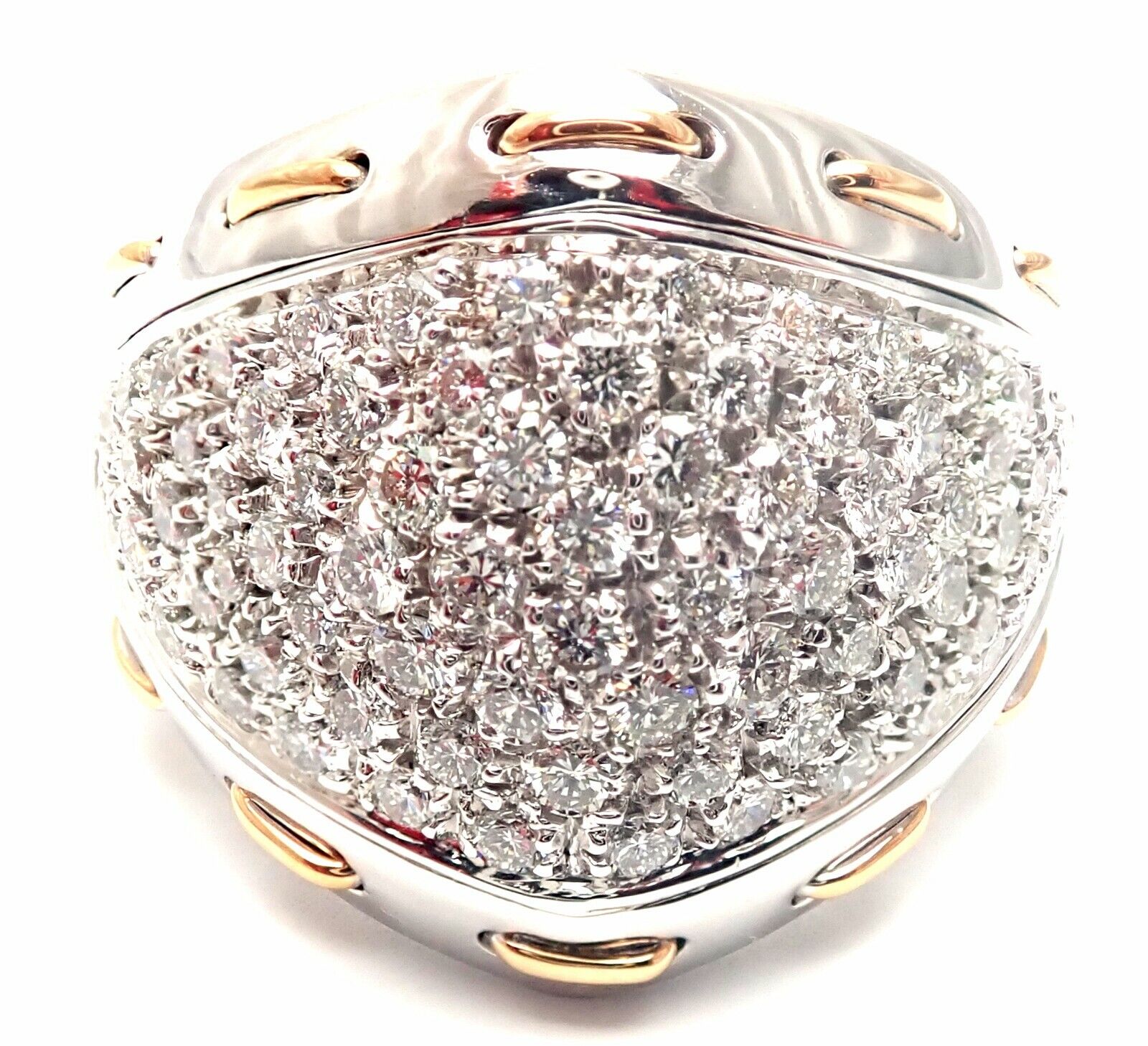 Authentic Damiani 18K White Gold 1.36 Carat Diamond Cocktail Ring for Women | Luxury Statement Jewelry | Perfect for Weddings, Anniversaries & Special Occasions