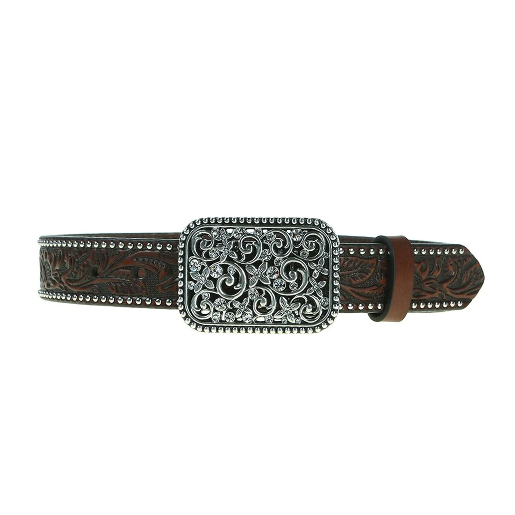 Ariat Girls Fashion Belt for Western Outfits - Stylish & Adjustable Leather Belt for Cowgirl Boots, Jeans & Dresses | Perfect for Rodeo, Horse Riding & Casual Wear