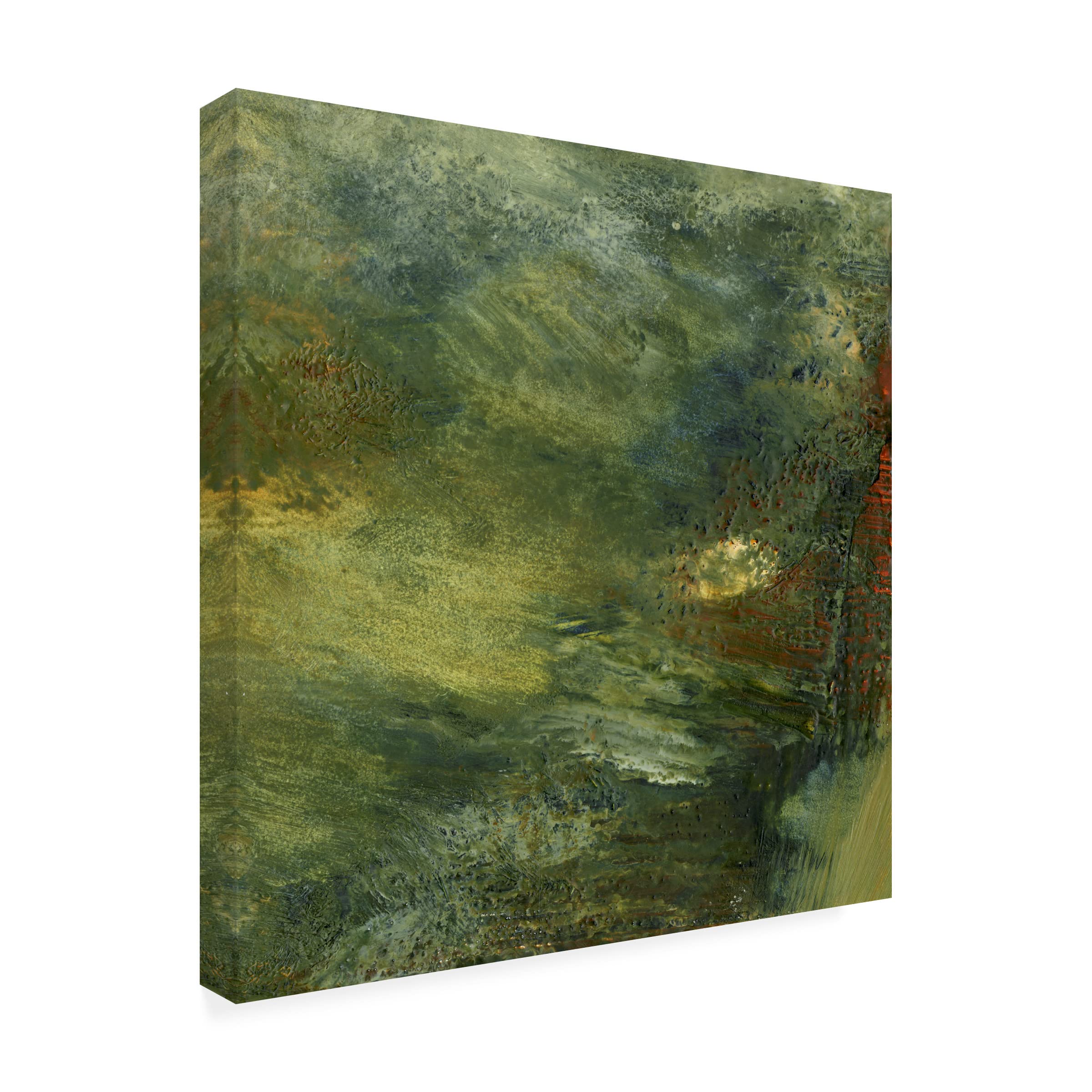 Sharon Gordon 'Encaustic Tile In Multi IV' Canvas Wall Art Print - Modern Abstract Painting for Living Room, Bedroom & Office Decor