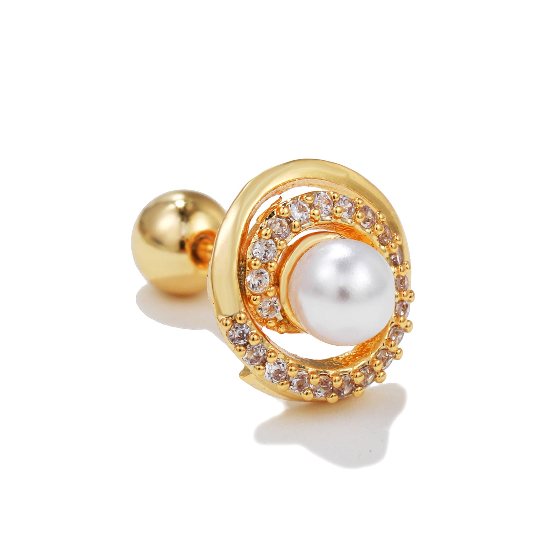 20G Cartilage Pearl Stud Earrings for Daith & Helix Piercings - Hypoallergenic Surgical Steel Jewelry | Perfect for Everyday Wear & Special Occasions