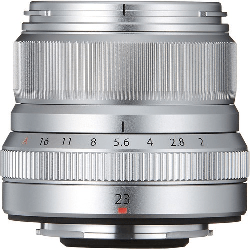 Fuji XF 23mm F2 R WR Silver Lens - Compact Weather-Resistant Prime Lens for Fujifilm X-Mount Cameras | Perfect for Street, Travel & Portrait Photography