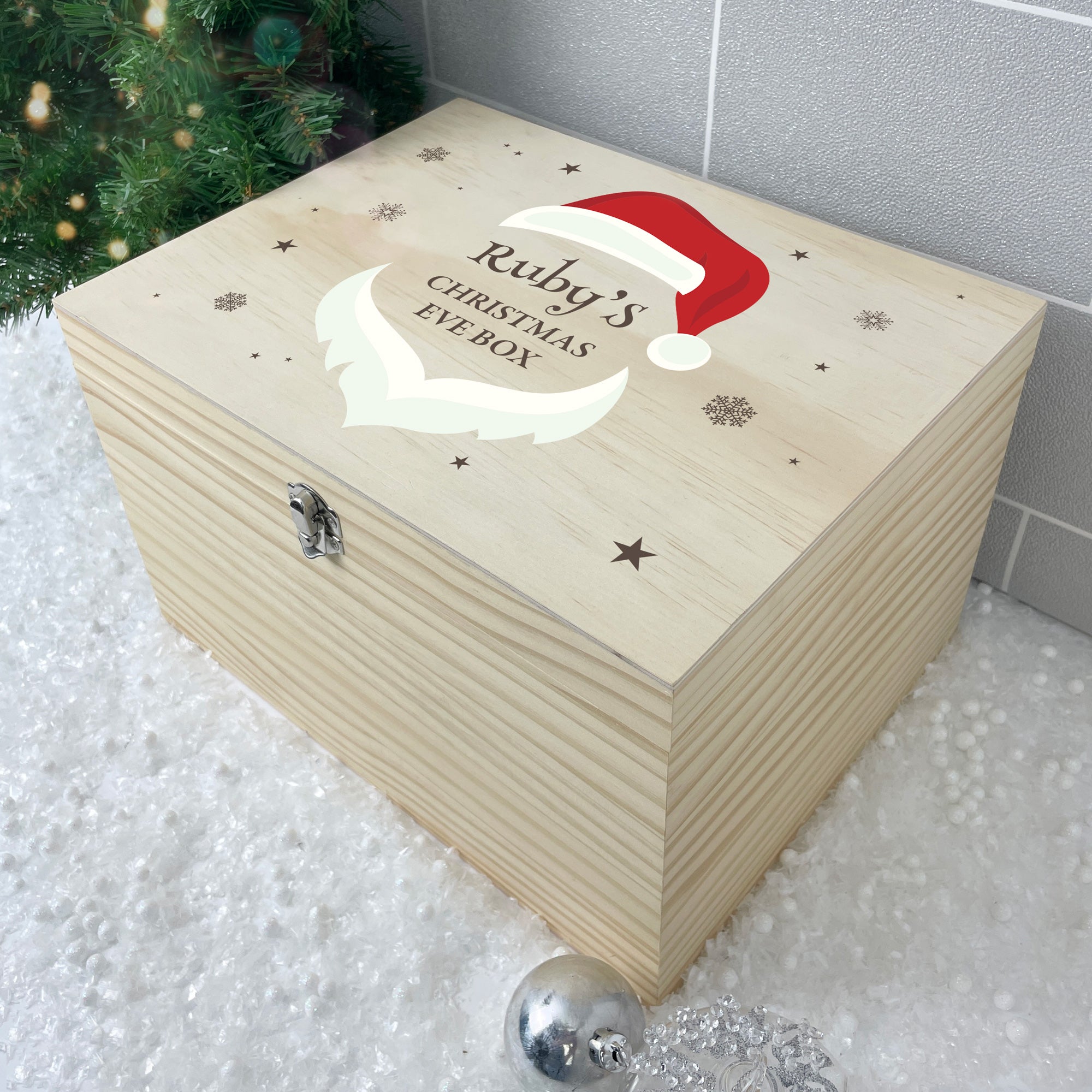 Personalized Santa Face Christmas Eve Box - 5 Sizes (16cm, 20cm, 26cm, 30cm, 36cm) - Perfect for Holiday Gift Wrapping, Christmas Decorations & Family Traditions