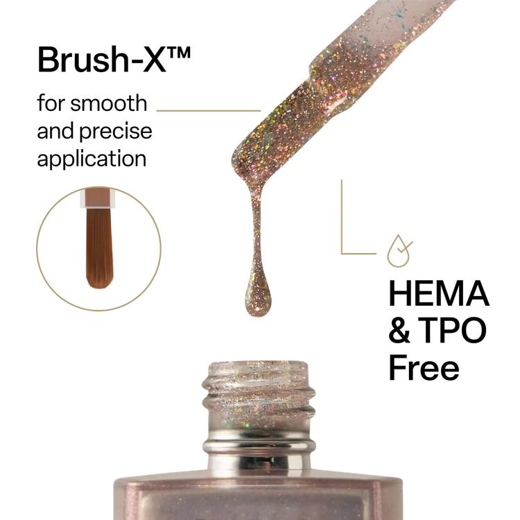 Apres Flash Glitter Gel Color FG04 Santo My Palo - Long-Lasting Nail Glitter Gel for Salon & DIY Manicures - Perfect for Parties, Weddings & Special Occasions