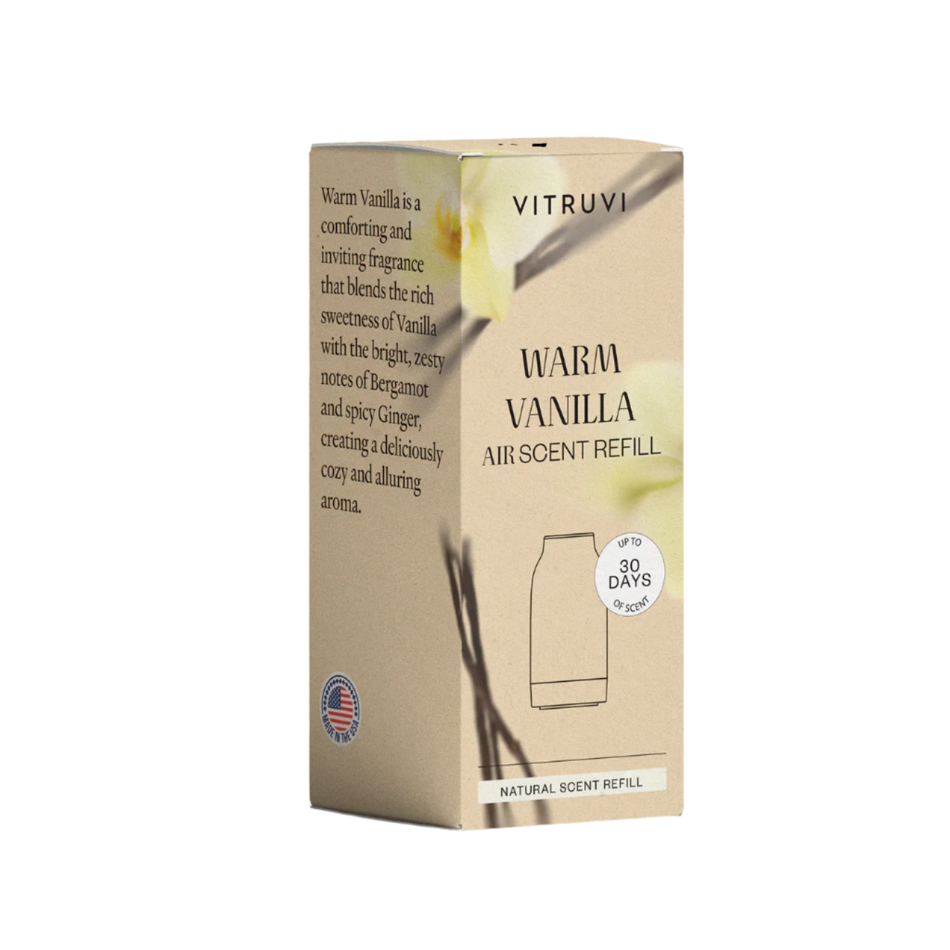 Vanilla Scented Waterless Diffuser - Warm & Cozy Home Fragrance for Bedroom, Living Room & Office