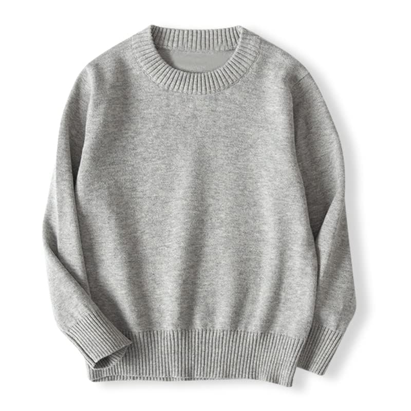 ACESTAR Boys and Girls Uniform Cotton Crew Neck Sweater - Long Sleeve Pullover Knit Sweatshirt for School, Casual Wear & Family Photos