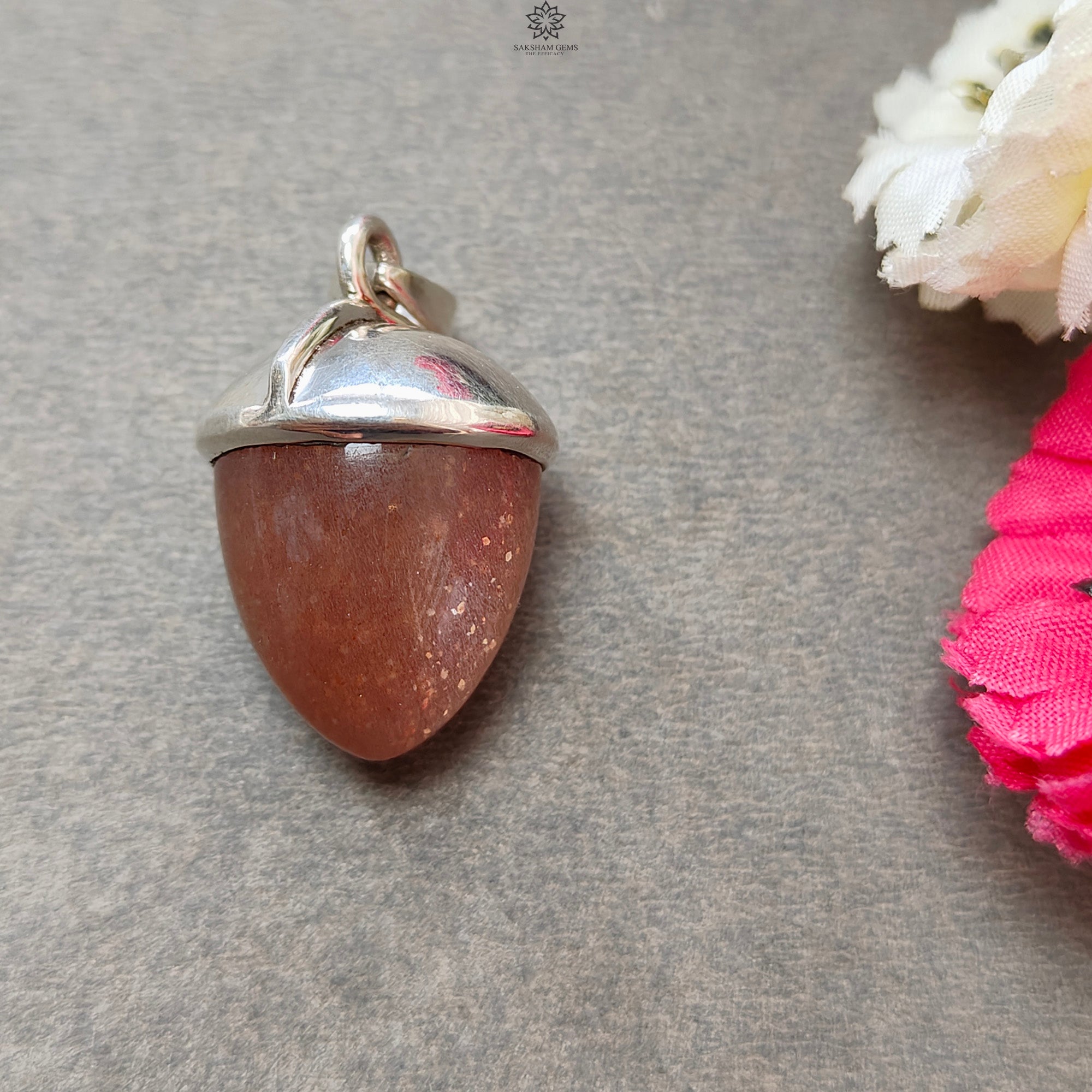 Brown Moonstone Gemstone 925 Sterling Silver Pendant Necklace - 14.26g XL Bullet Pendant with Loop - Elegant Jewelry Gift for Women, Birthday, Anniversary - Perfect for Casual Wear, Office & Special Occasions