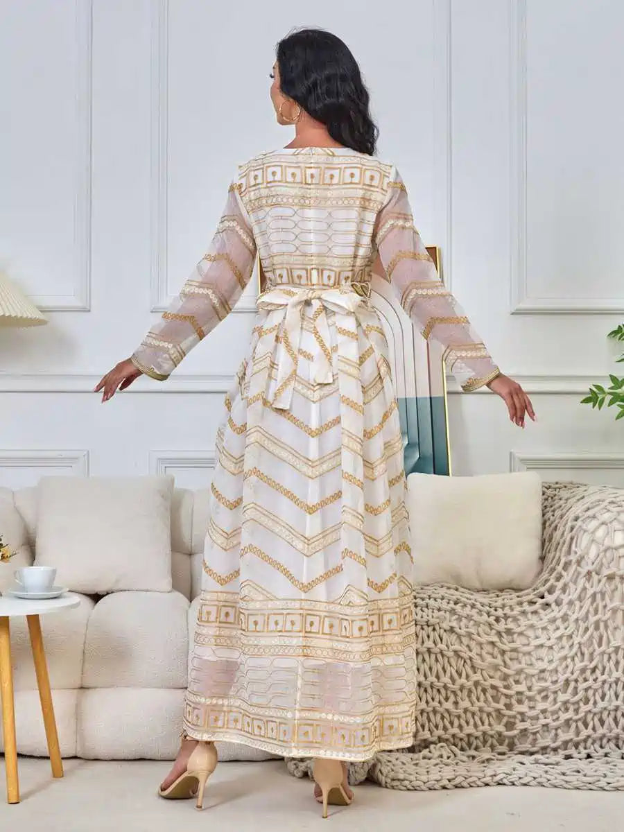 Elegant Eid Embroidery Caftan Dress for Women - Party & Wedding Guest Outfit - Moroccan Kaftan #25203 | Perfect for Special Occasions, Festivals and Evening Events