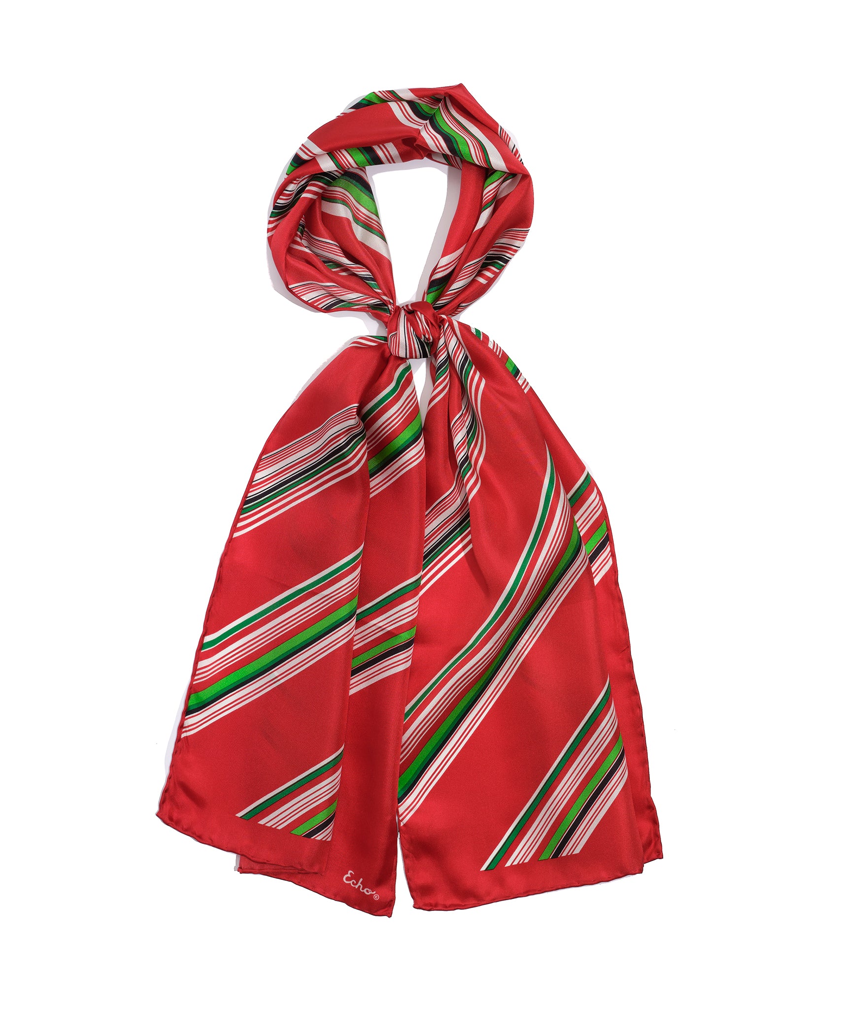 Elegant Ribbon Candy Silk Scarf - Soft & Luxurious Fashion Accessory for Women - Perfect for Parties, Weddings & Everyday Style