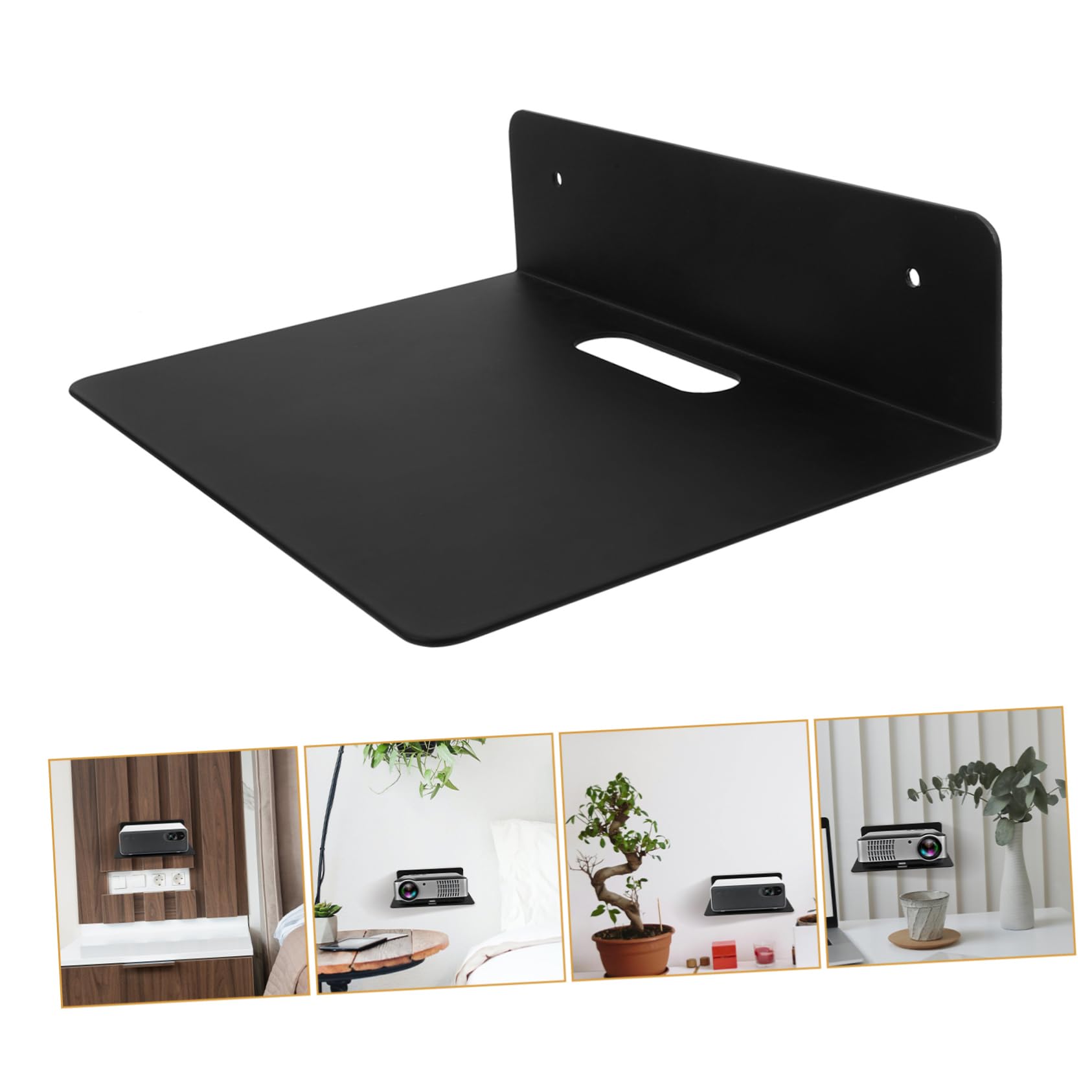Operitacx 3-Piece Wall Mount Bracket Set for Projector, Camera, Router & DVD Shelf - Universal Adjustable Mounting Solution for Living Room, Office & Home Theater Organization