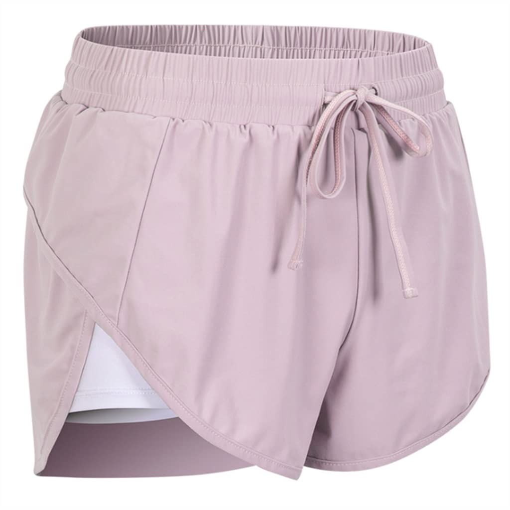 **Women's Quick Dry Loose Sports Shorts with Inner Pocket - 2-in-1 Running, Tennis, Yoga & Fitness Shorts - XX-Large (Color: B) - Perfect for Gym, Workouts & Outdoor Activities**