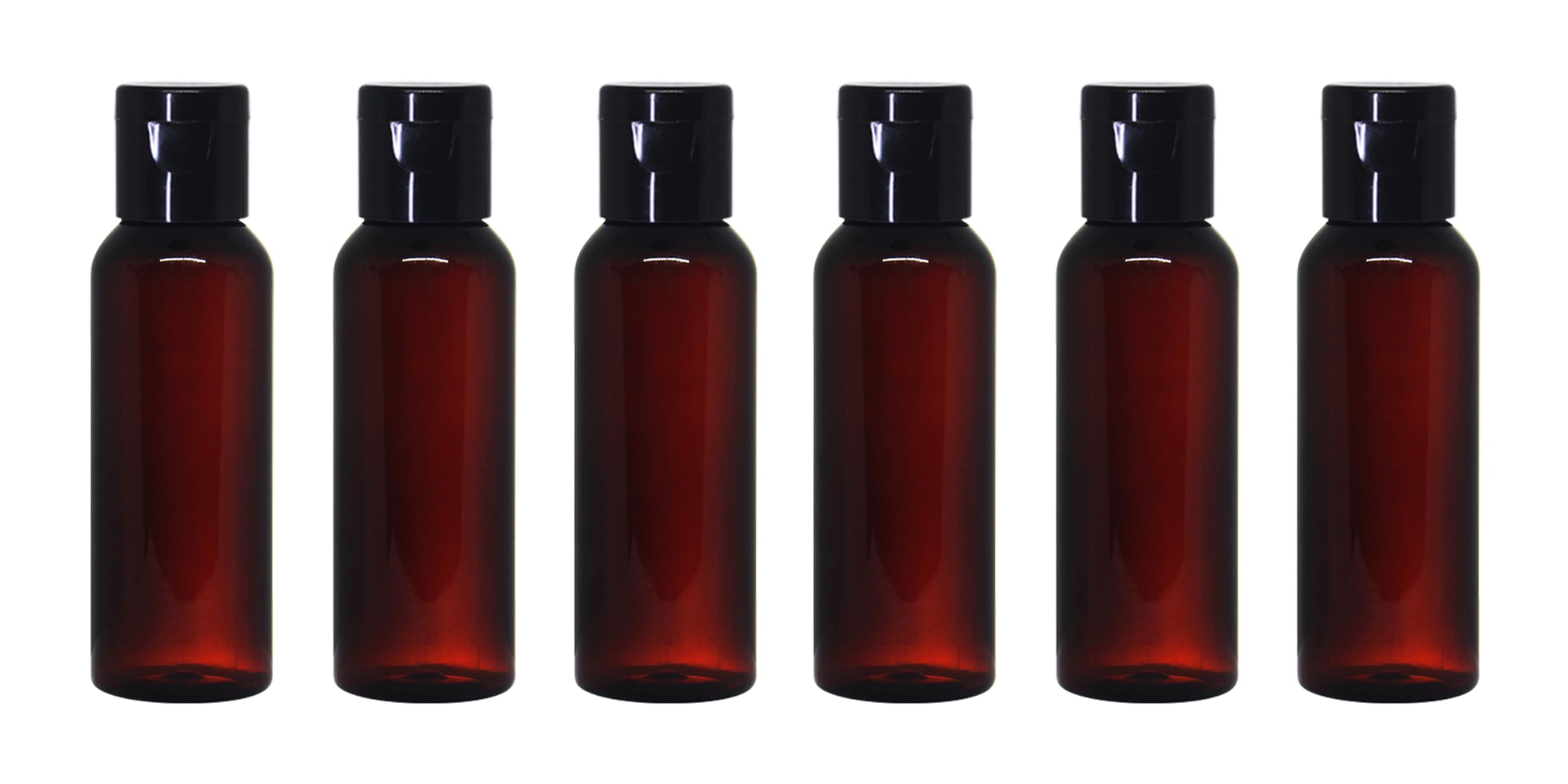 NSB Herbals 50ml Empty Amber Plastic Bottles - Refillable Travel-Size Cosmetic Containers with Leak-Proof Flip Cap - Perfect for Toiletries, Shampoos, Lotions & Creams (Pack of 3) - Ideal for DIY Skincare, Travel Essentials & Home Organization