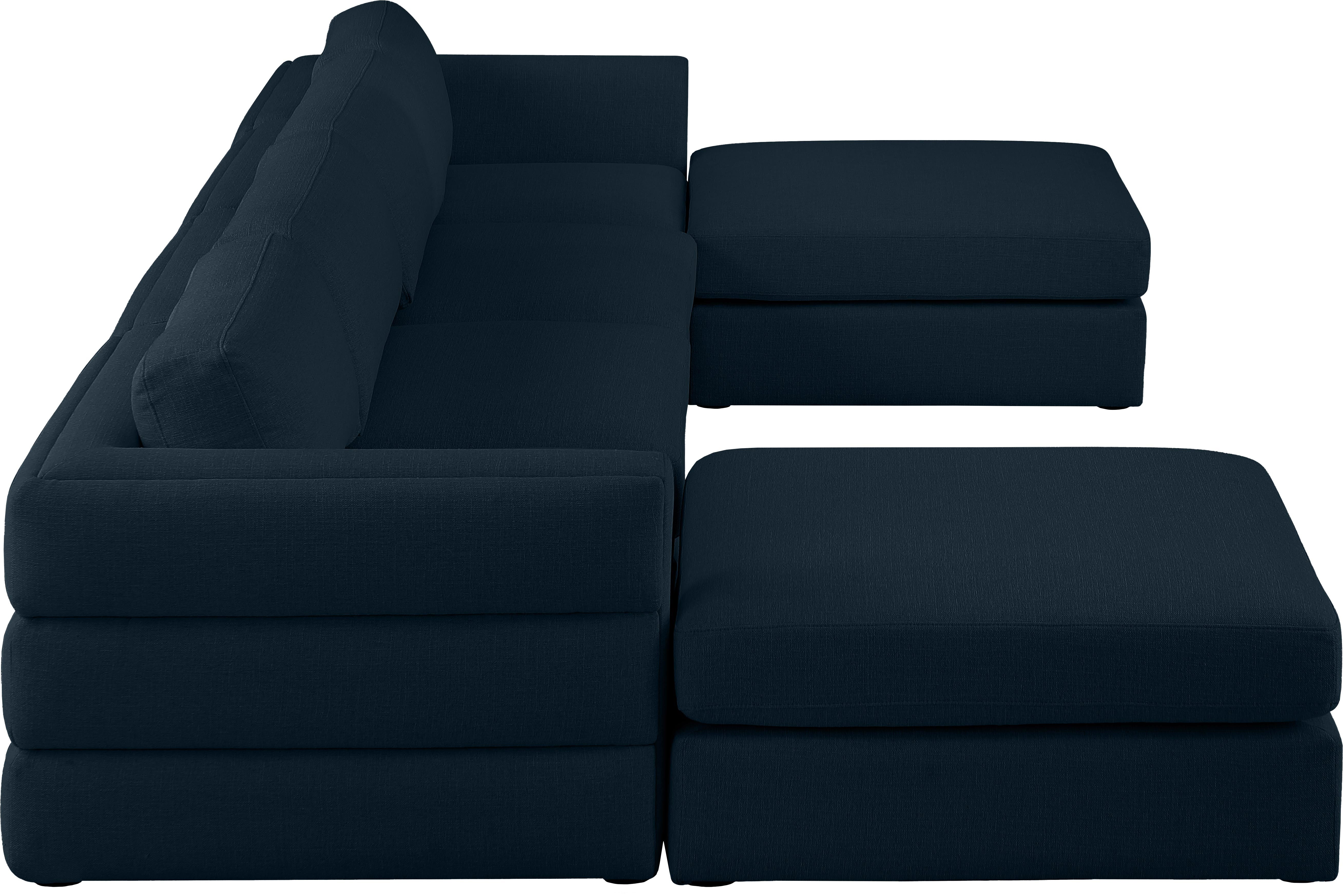 Beckham Durable Linen Textured Fabric Modular Sectional Sofa - Modern Living Room Furniture for Small Spaces & Apartments - Perfect for Family Gatherings, Movie Nights and Relaxing